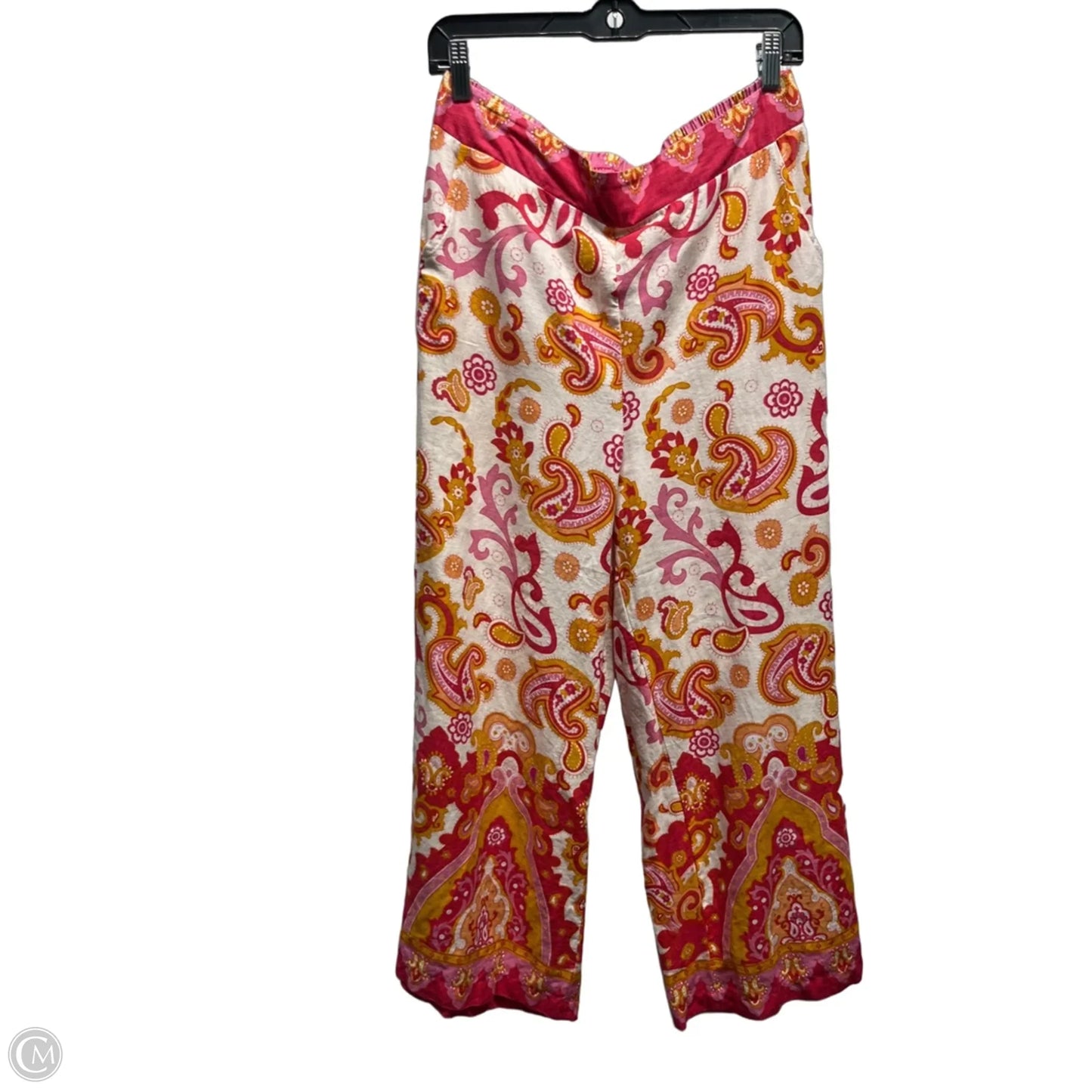 Pants Cropped By Haute Hippie In Orange & Pink, Size: M