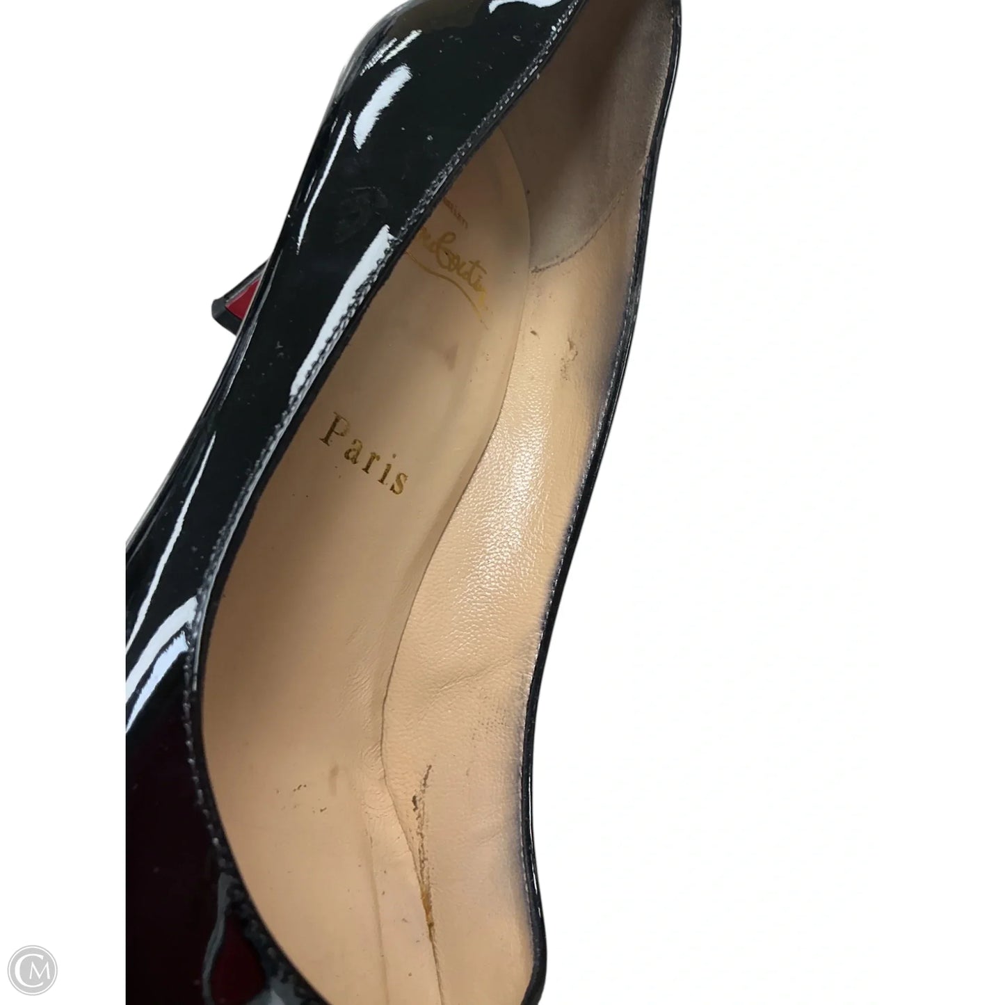 Shoes Luxury Designer By Christian Louboutin In Black, Size: 7.5