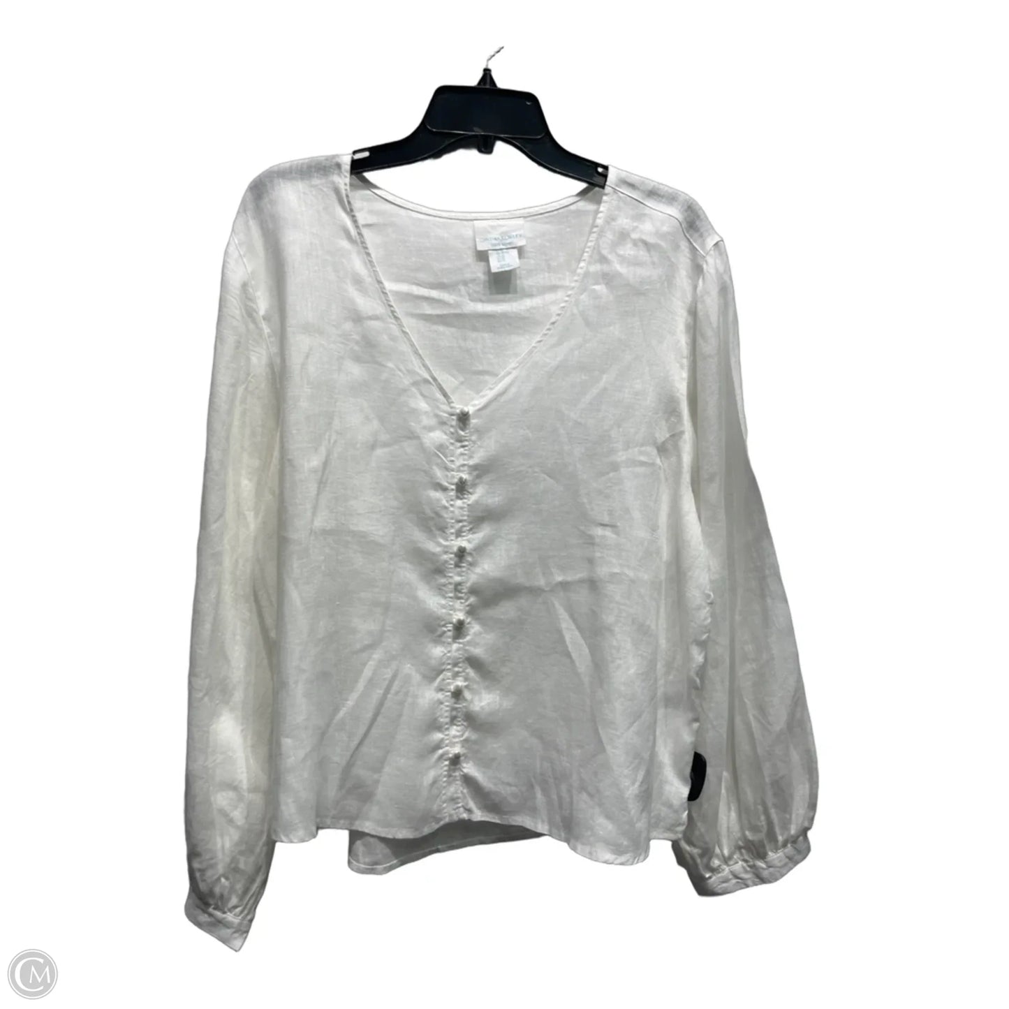 Top Long Sleeve By Cynthia Rowley In White, Size: Xl