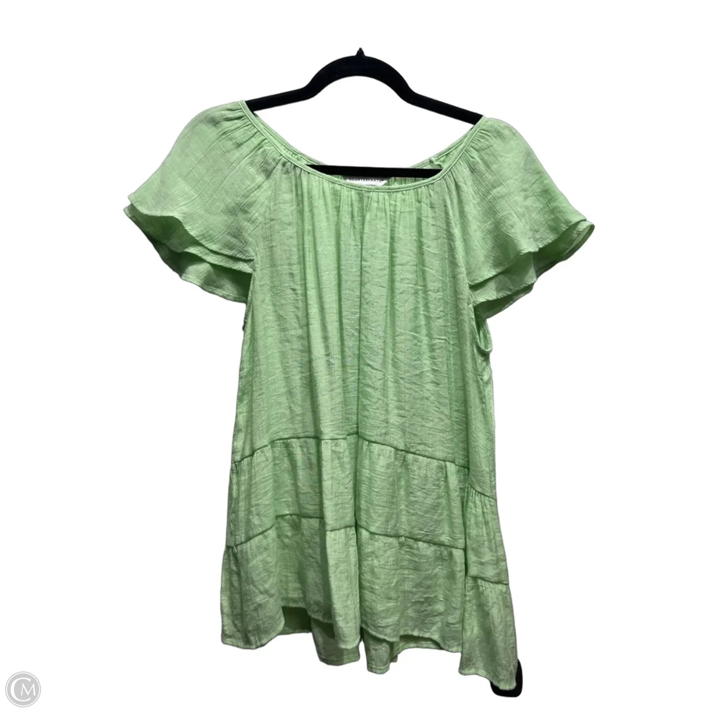 Top Short Sleeve By Counterparts In Green, Size: L