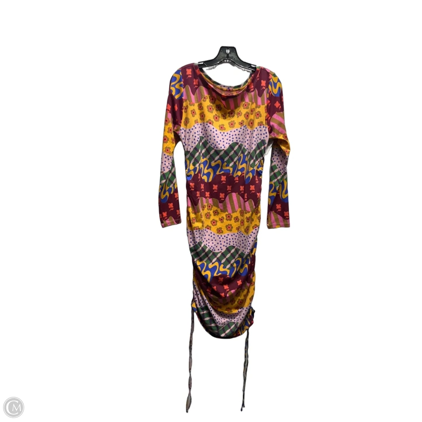 Dress Casual Midi By Target In Pink & Red, Size: L