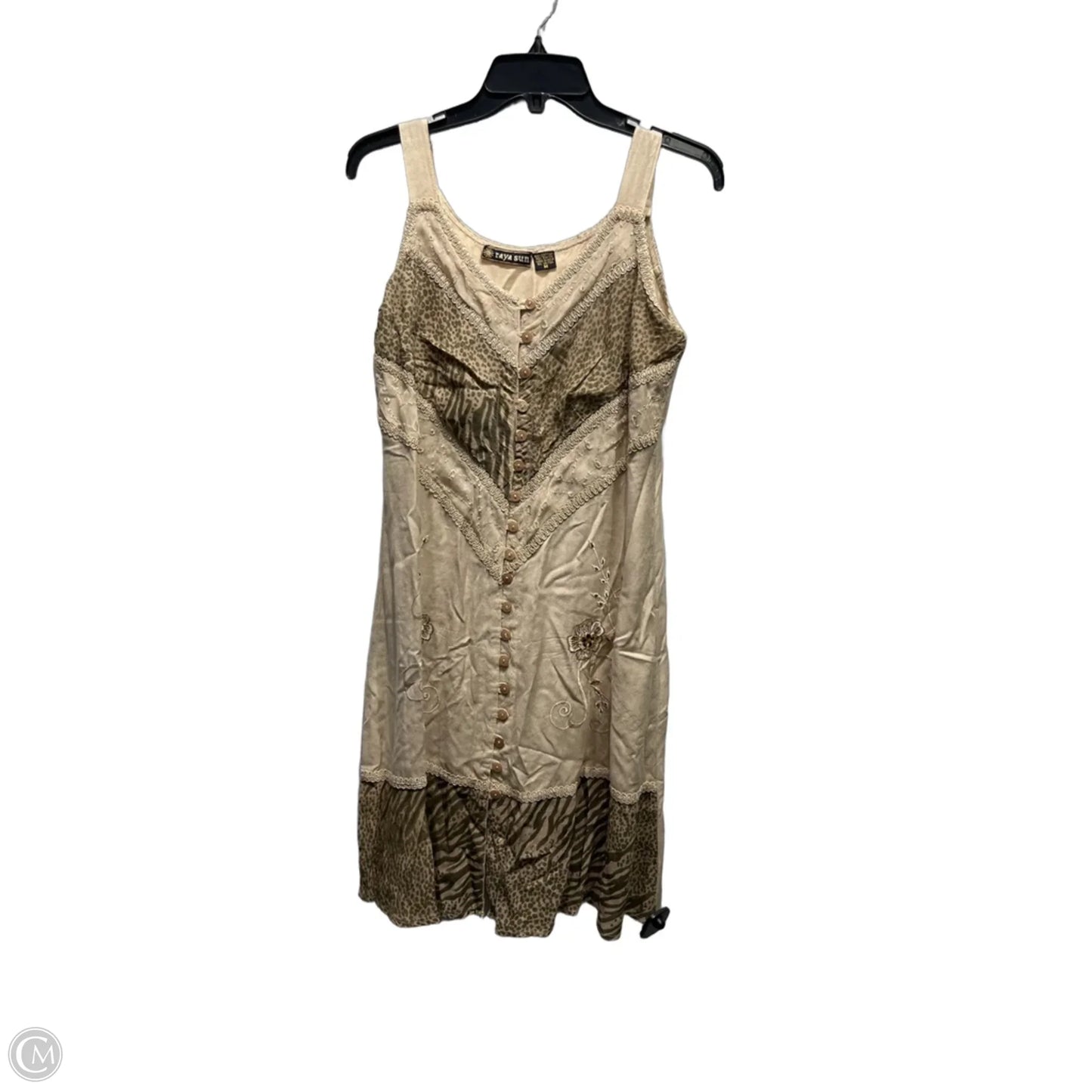 Dress Casual Short By RAYA SUN In Tan, Size: M