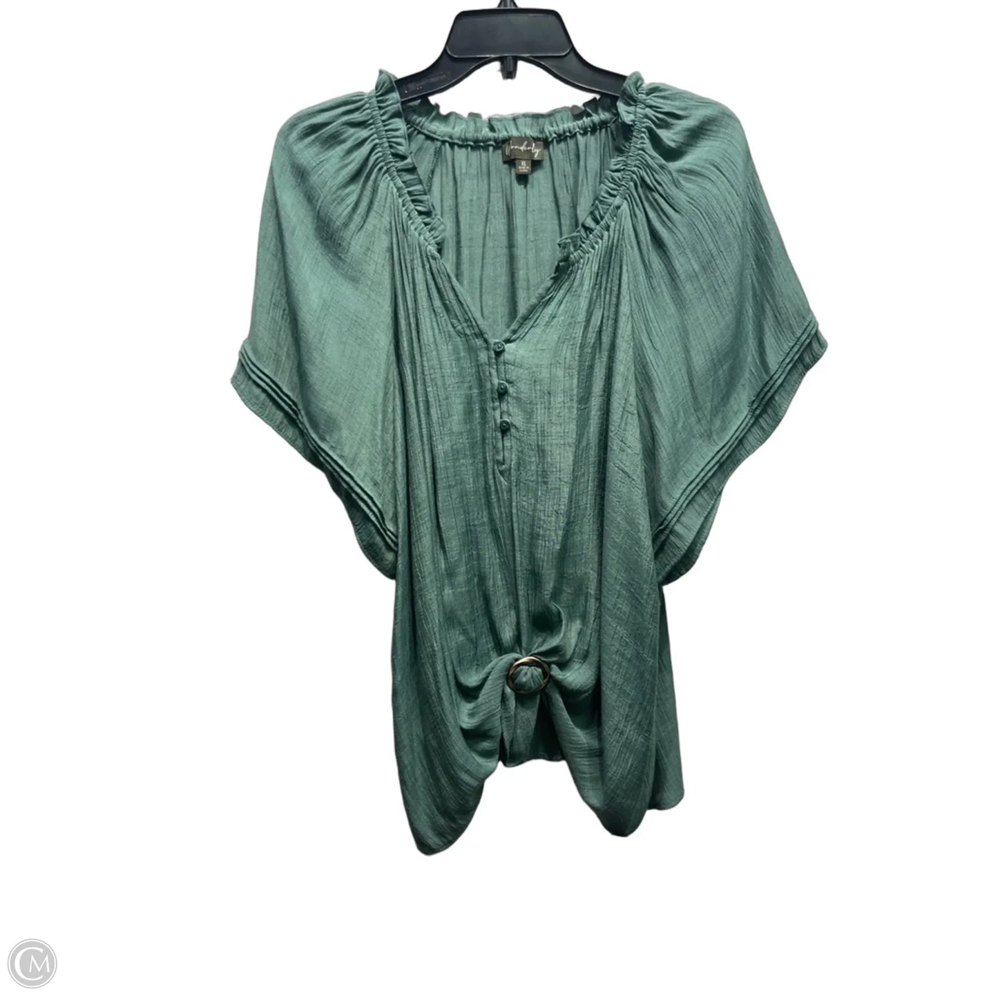 Top Short Sleeve By Wonderly In Green, Size: Xl