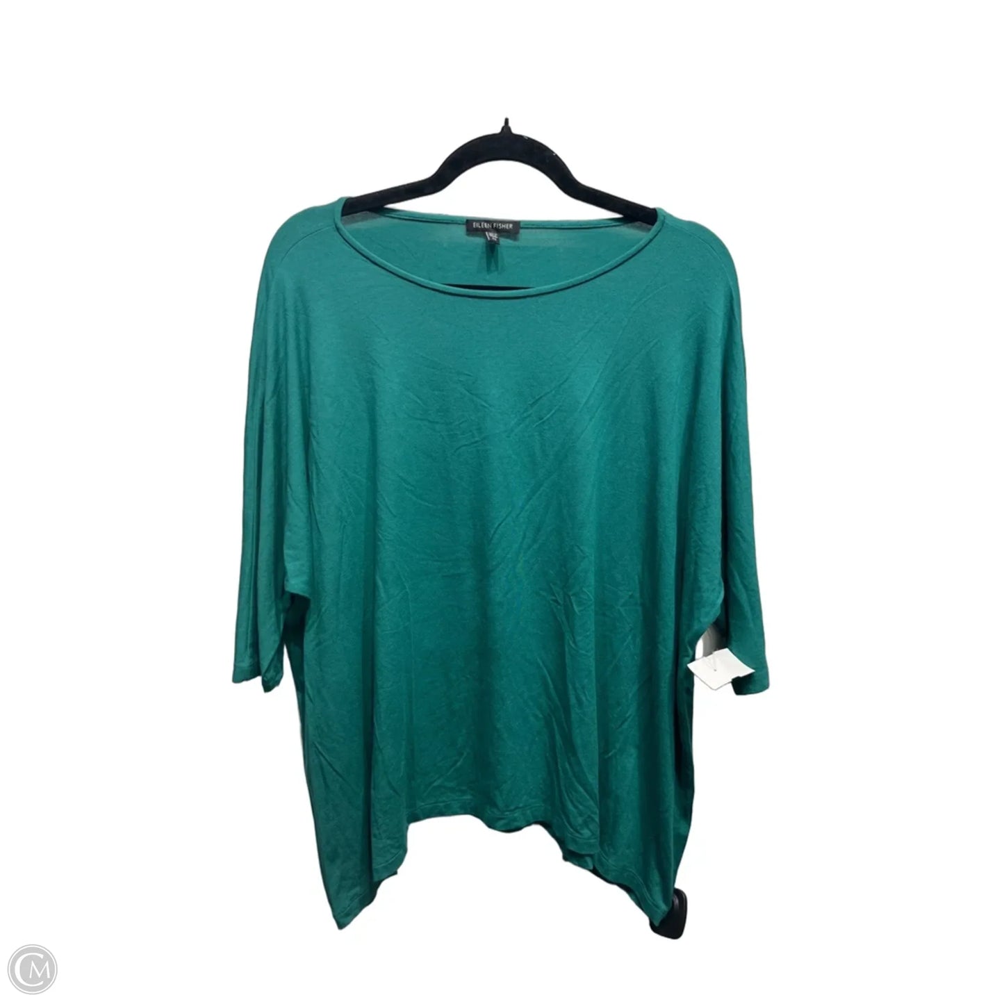 Top Short Sleeve By Eileen Fisher In Green, Size: Xs