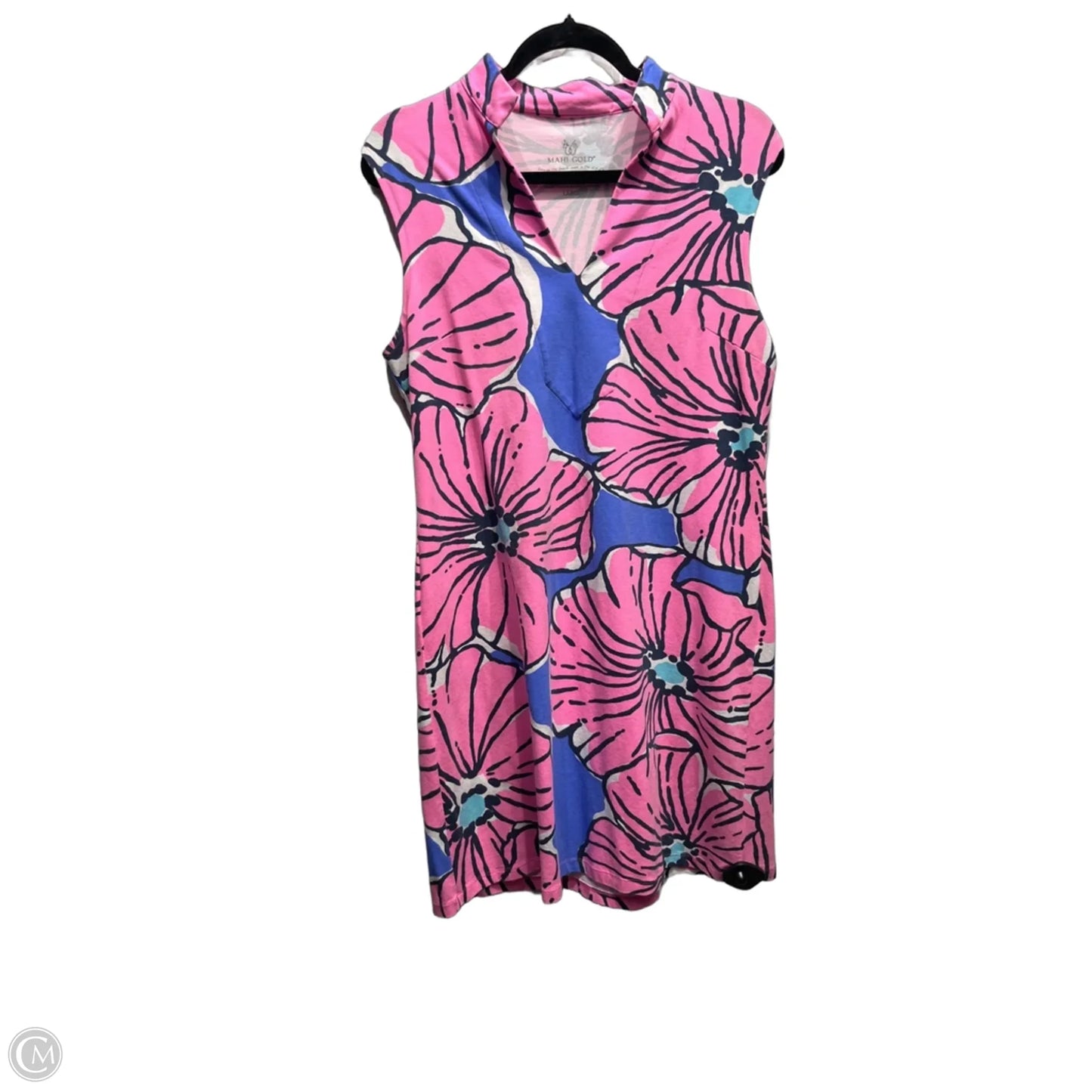 Dress Casual Short By Clothes Mentor In Blue & Pink, Size: L
