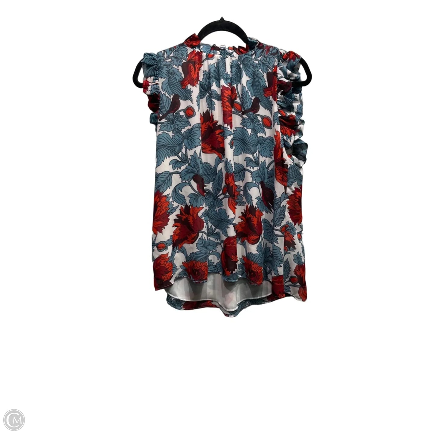 Top Sleeveless By Ann Taylor In Blue & Red, Size: L