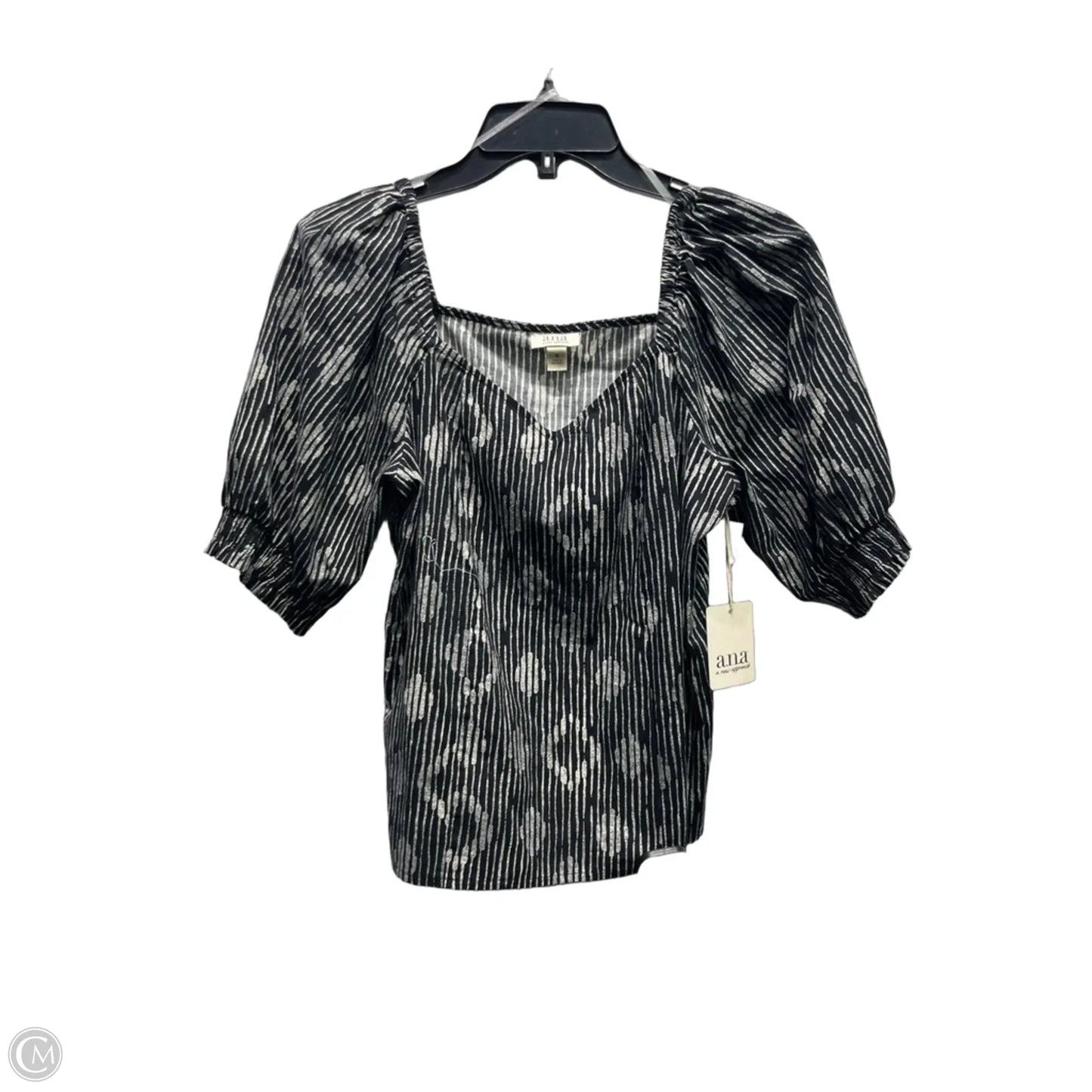 Top Short Sleeve By Ana In Black, Size: Xs