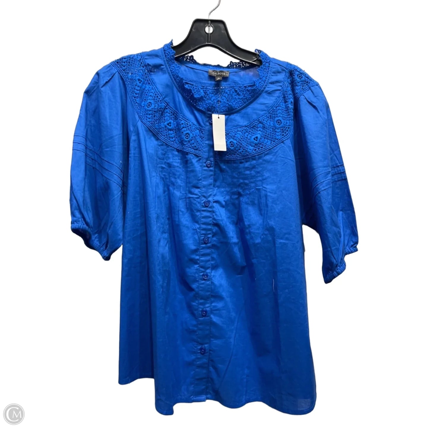 Top Short Sleeve By Talbots In Blue, Size: S