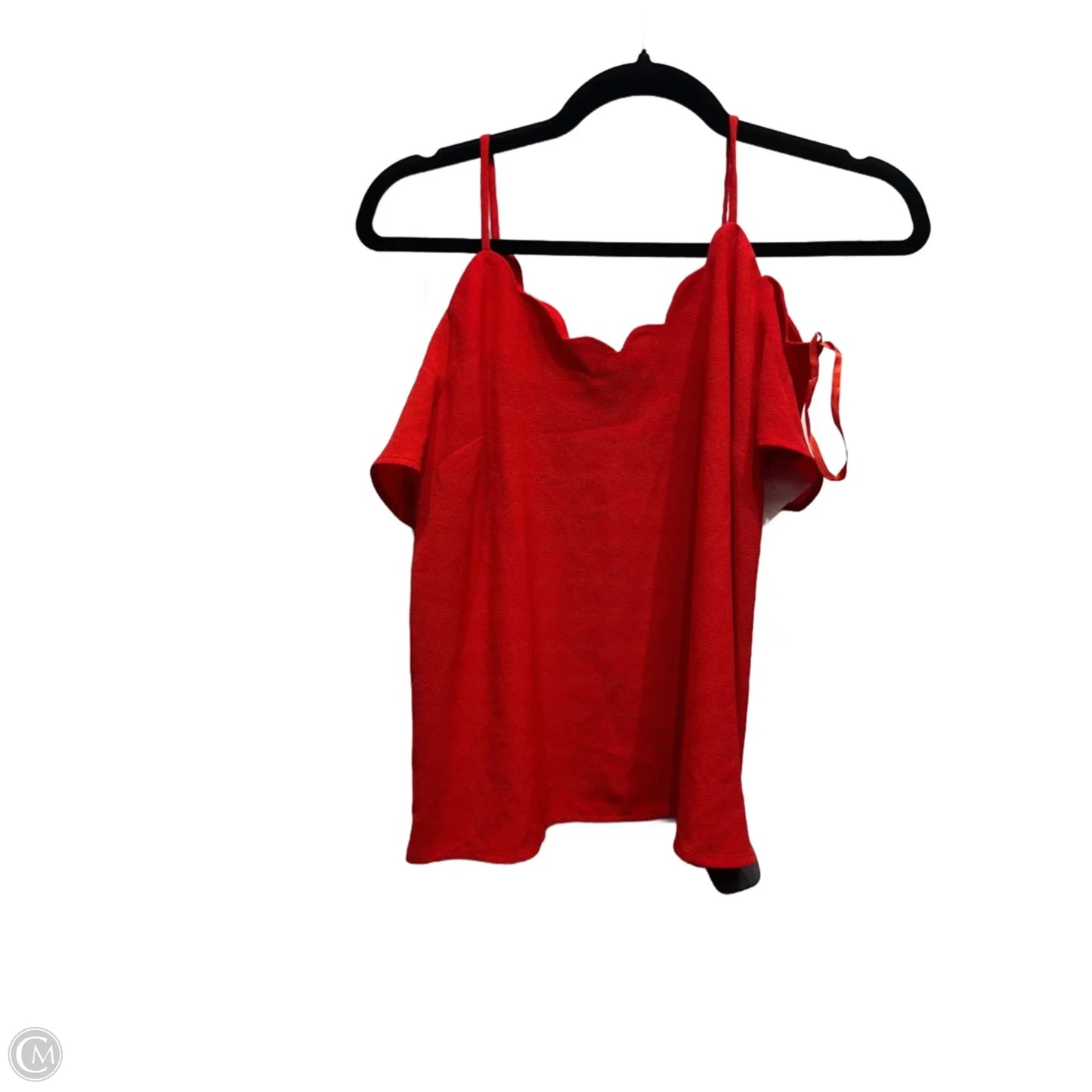 Top Short Sleeve By Monteau In Red, Size: S