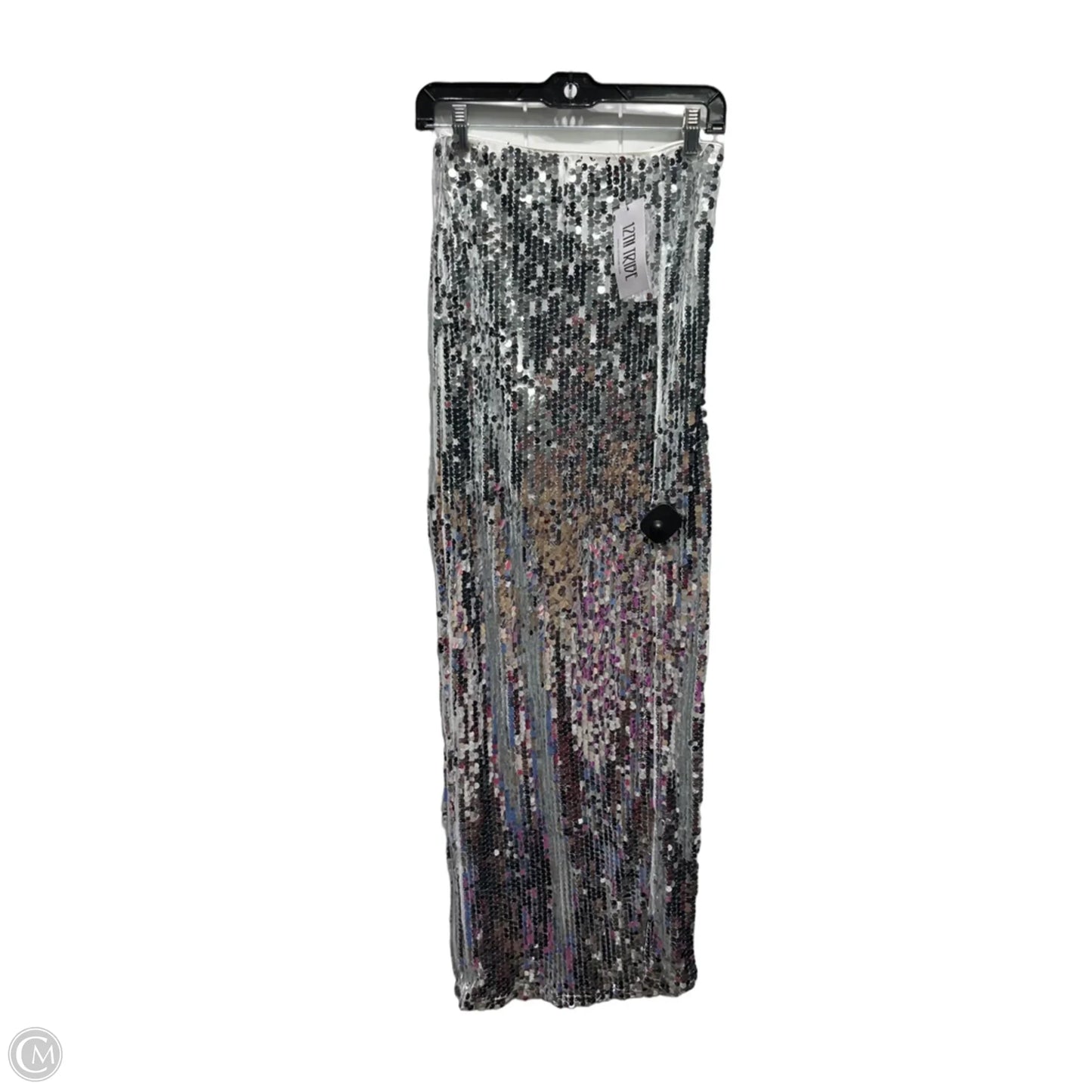 Skirt Maxi By 12th Tribe In Silver, Size: S