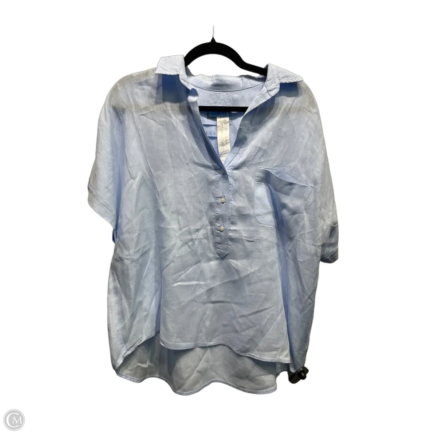 Top Short Sleeve By Grayson In Blue, Size: M