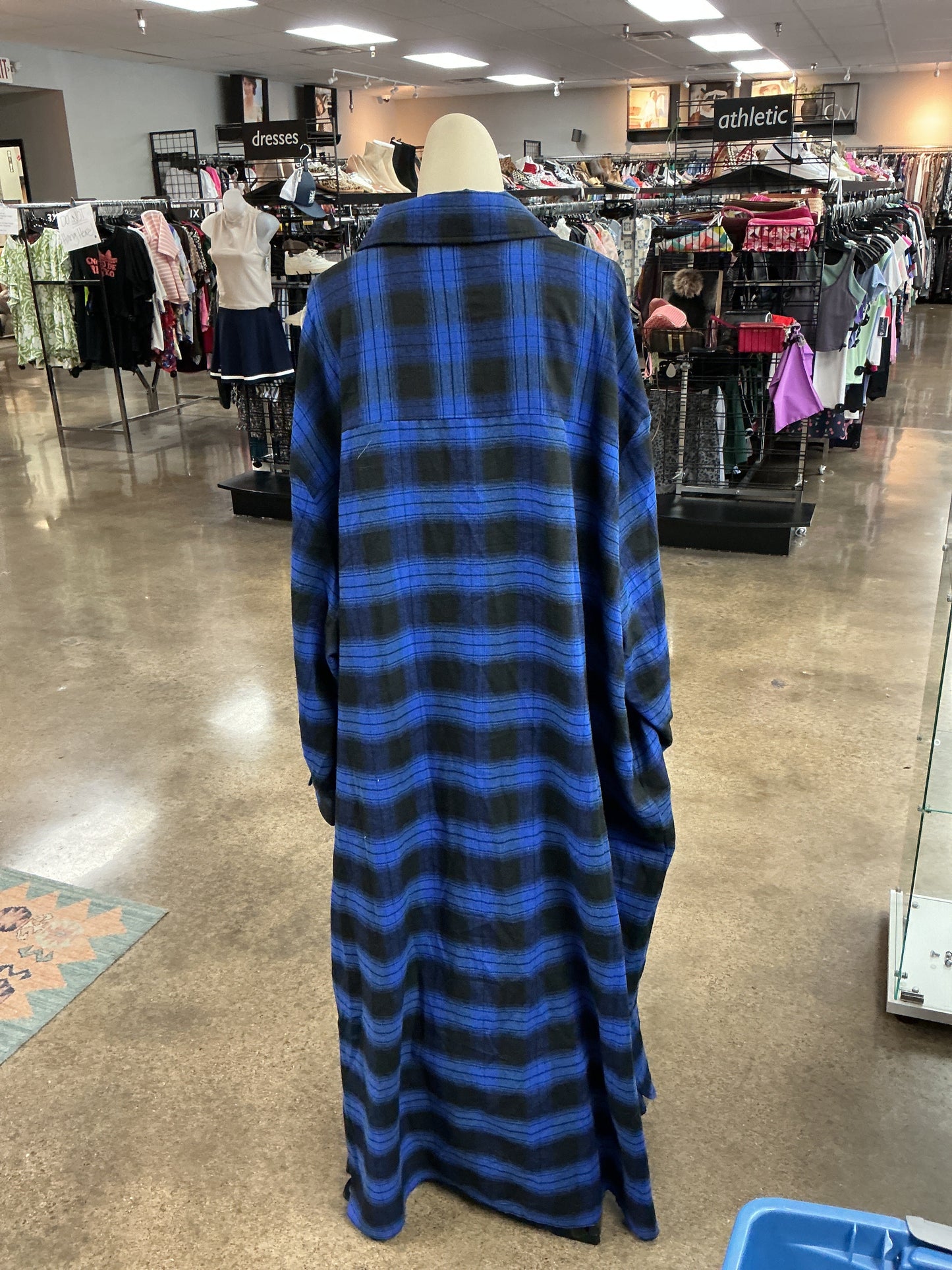 Dress Casual Maxi By Clothes Mentor In Black & Blue, Size:Xl