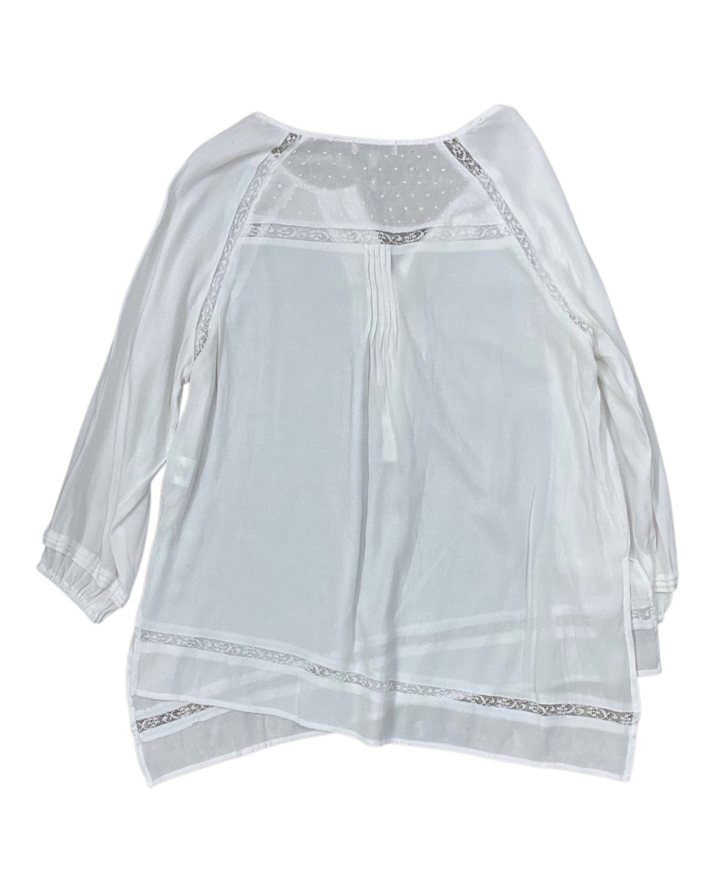 Top 3/4 Sleeve By Democracy In White, Size:M
