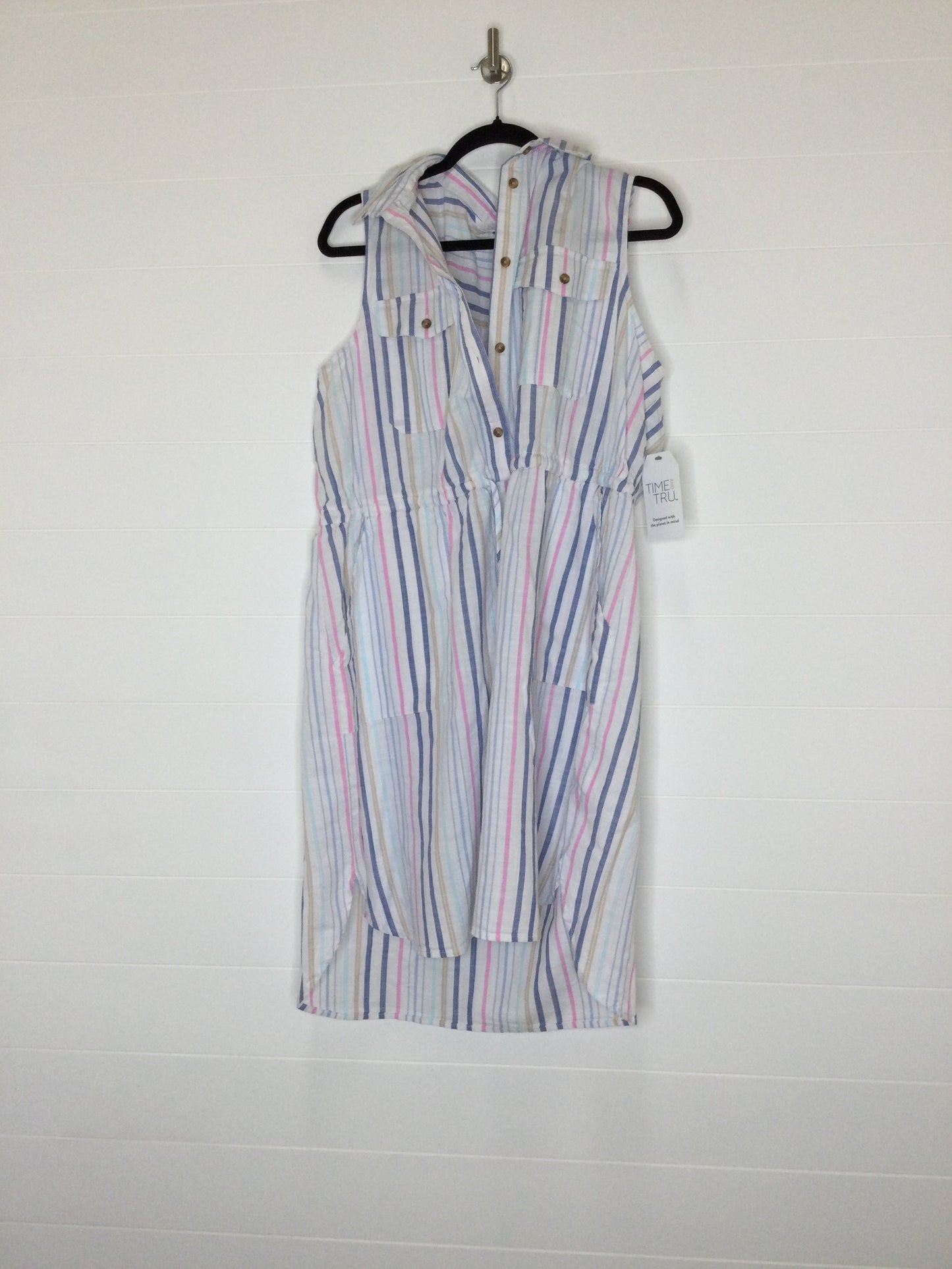 White Dress Casual Short Time And Tru, Size 2x