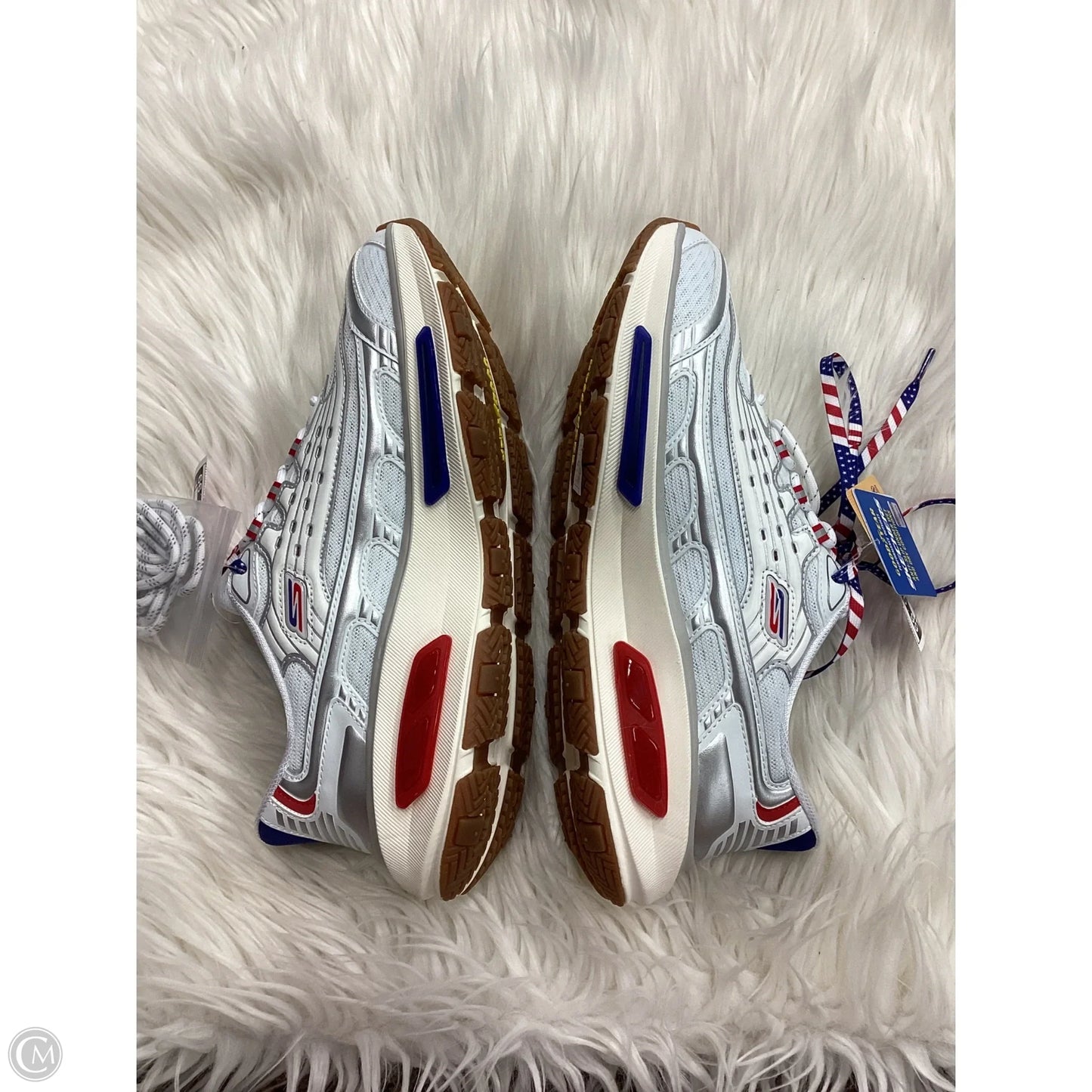 Shoes Athletic By Skechers In Blue & Red & White, Size: 10