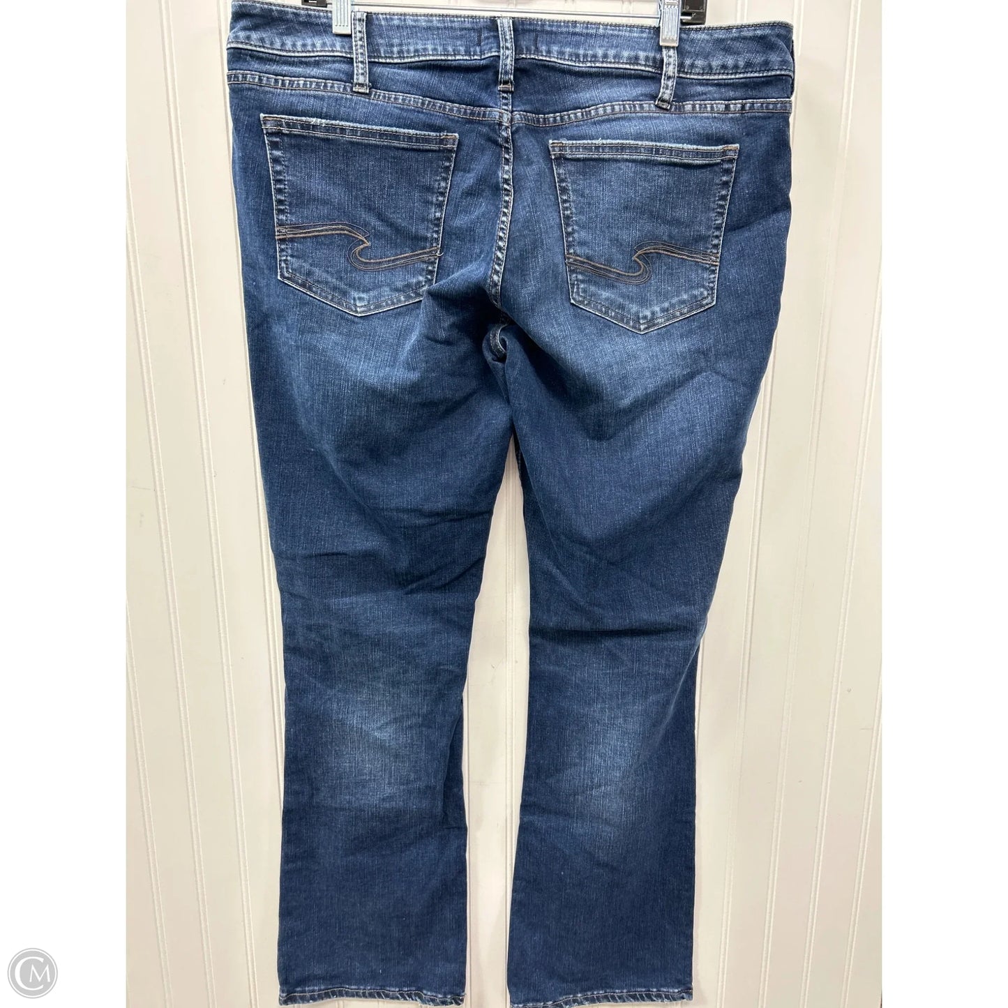 Jeans Boot Cut By Silver In Blue Denim, Size: 18