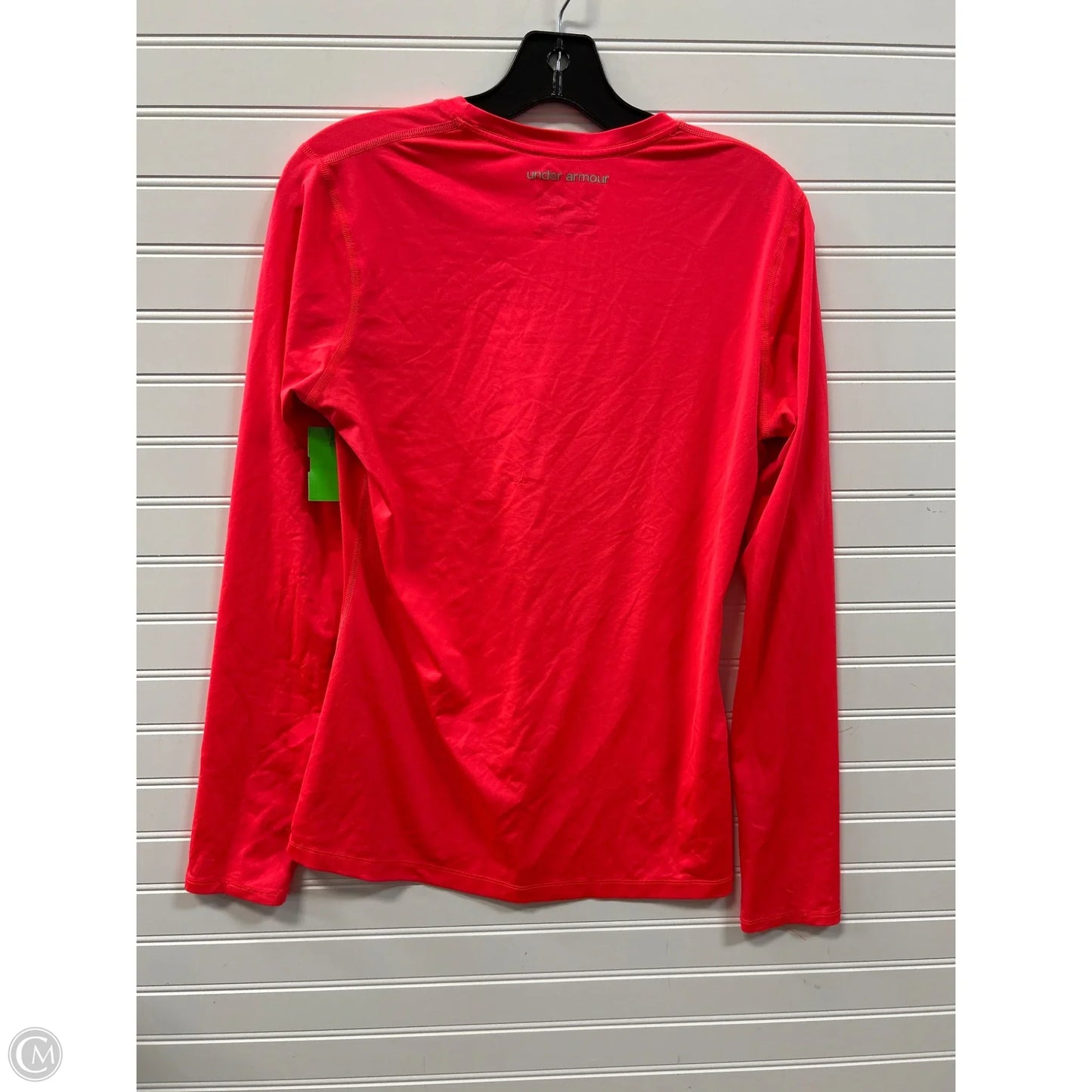 Athletic Top Long Sleeve Collar By Under Armour In Pink, Size: M