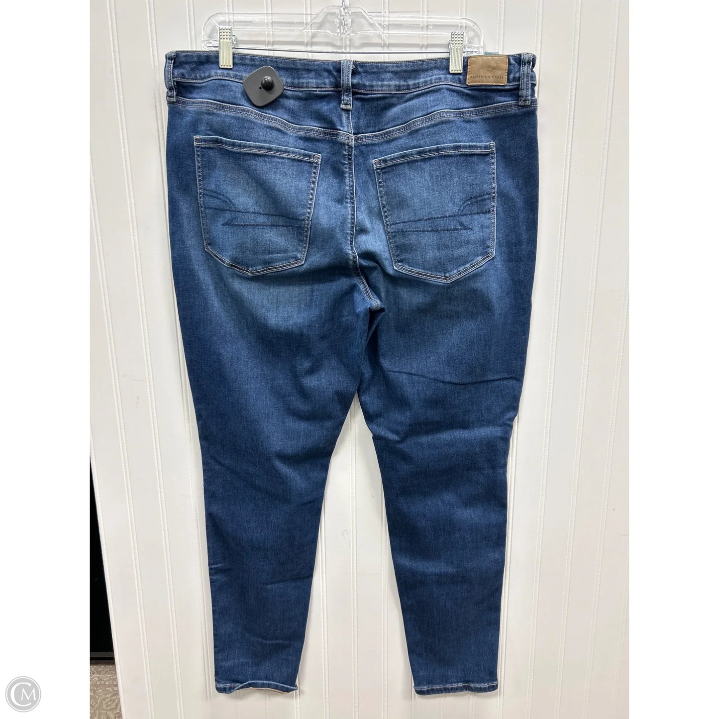 Jeans Straight By American Eagle In Blue Denim, Size: 18