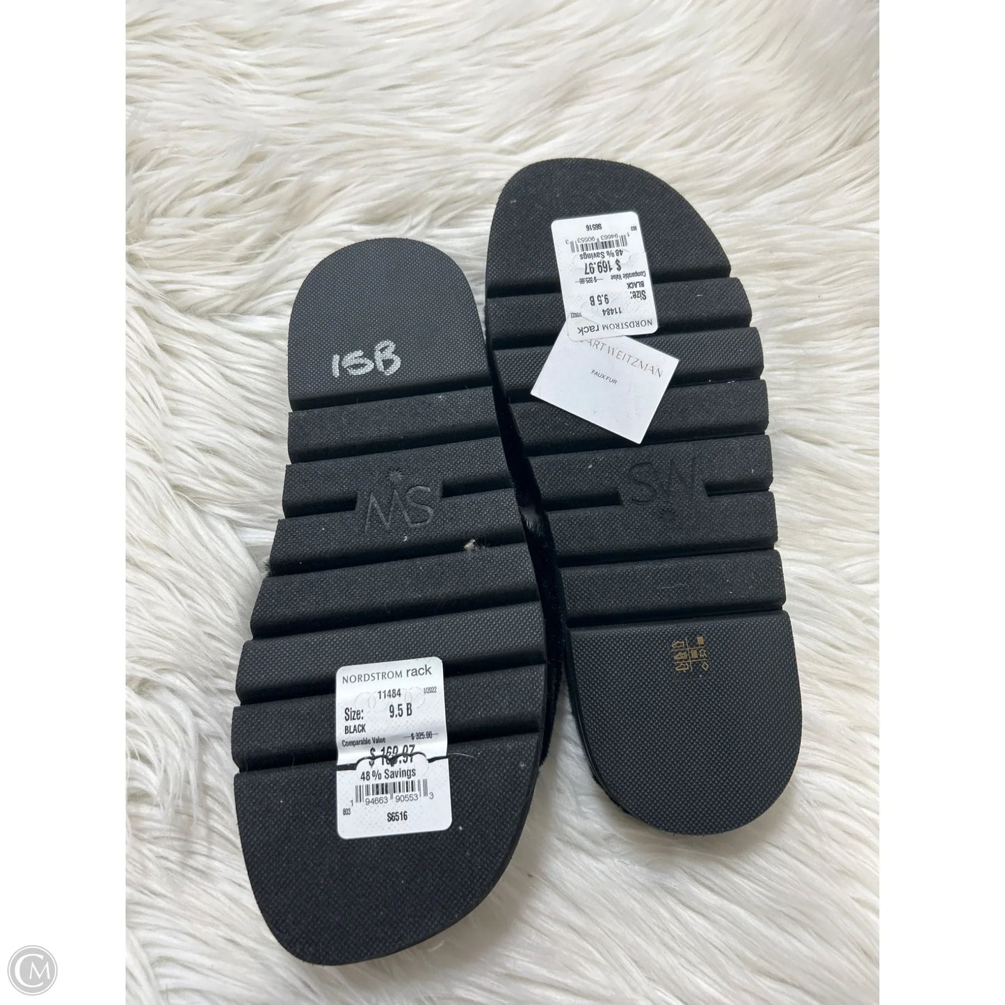 Sandals Designer By Stuart Weitzman In Black, Size: 9.5