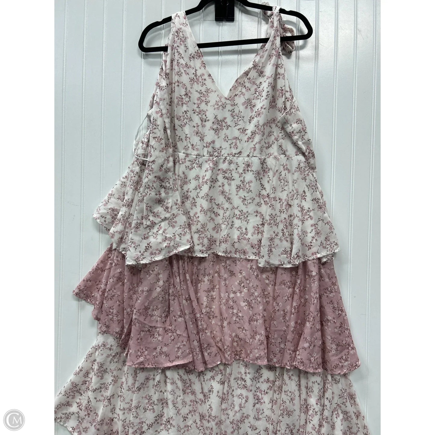 Dress Casual Maxi By Arula In Pink & White, Size: 2x