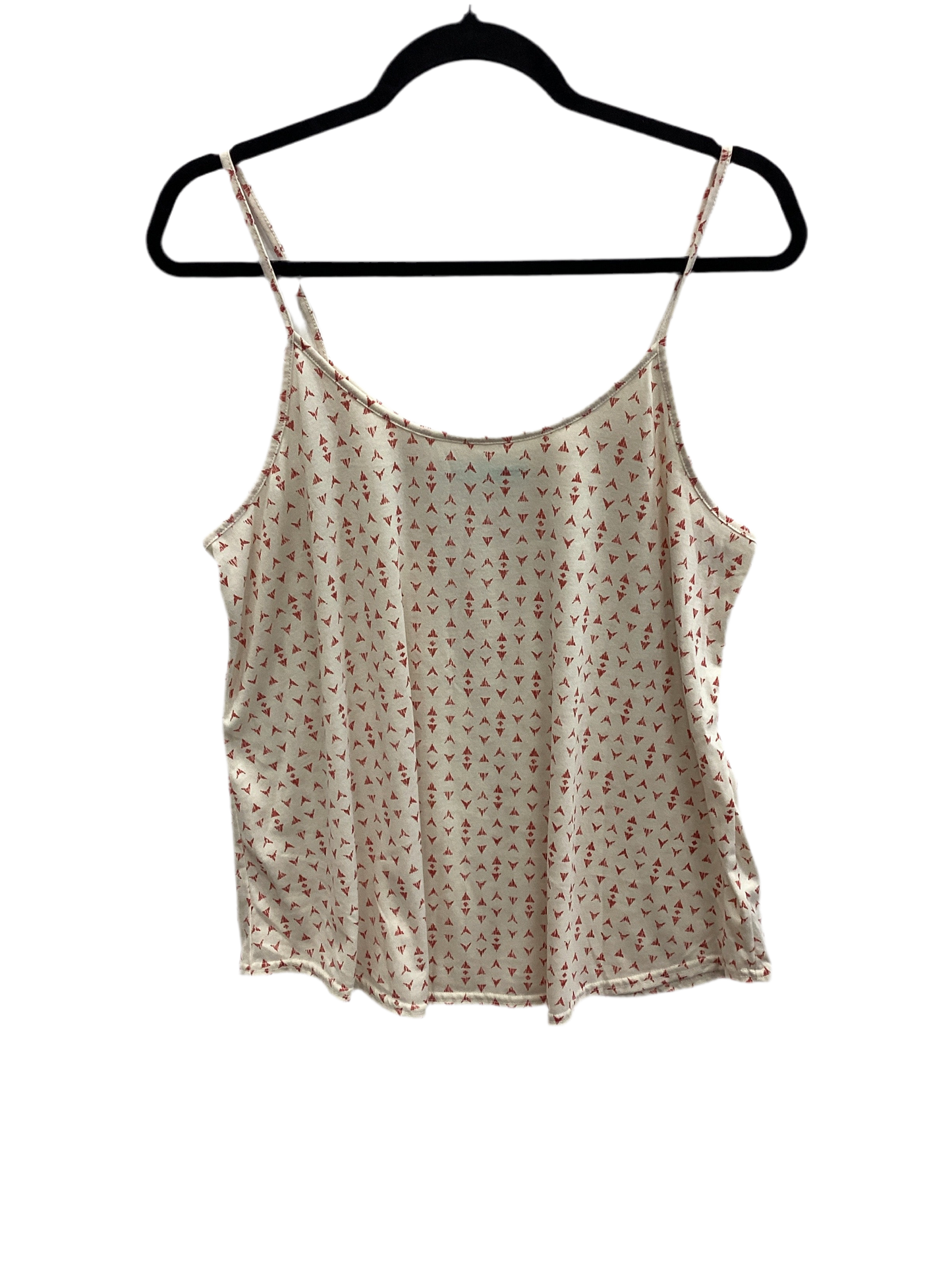 Top Sleeveless By Maurices In Cream & Red, Size:L