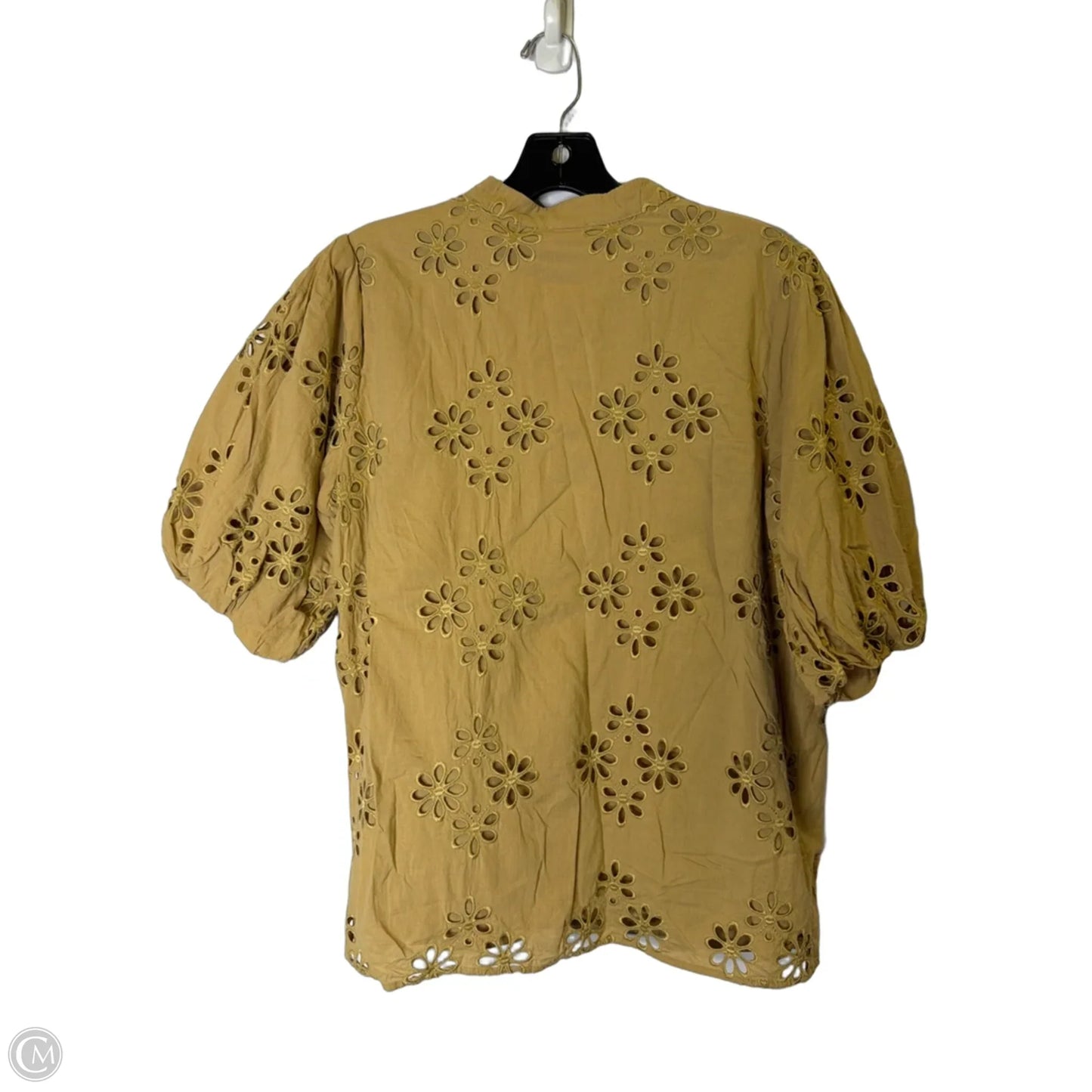 Top Short Sleeve By Ann Taylor In Brown, Size: L