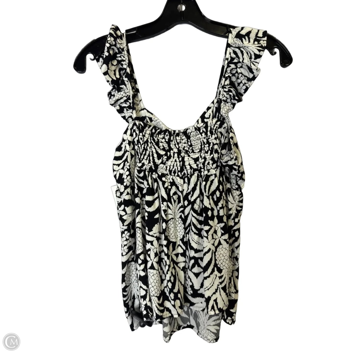 Top Sleeveless By Loft In Black & White, Size: Sp