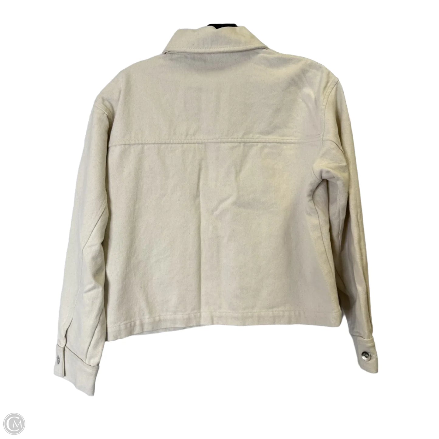 Jacket Shirt By Zara In Cream, Size: Xs