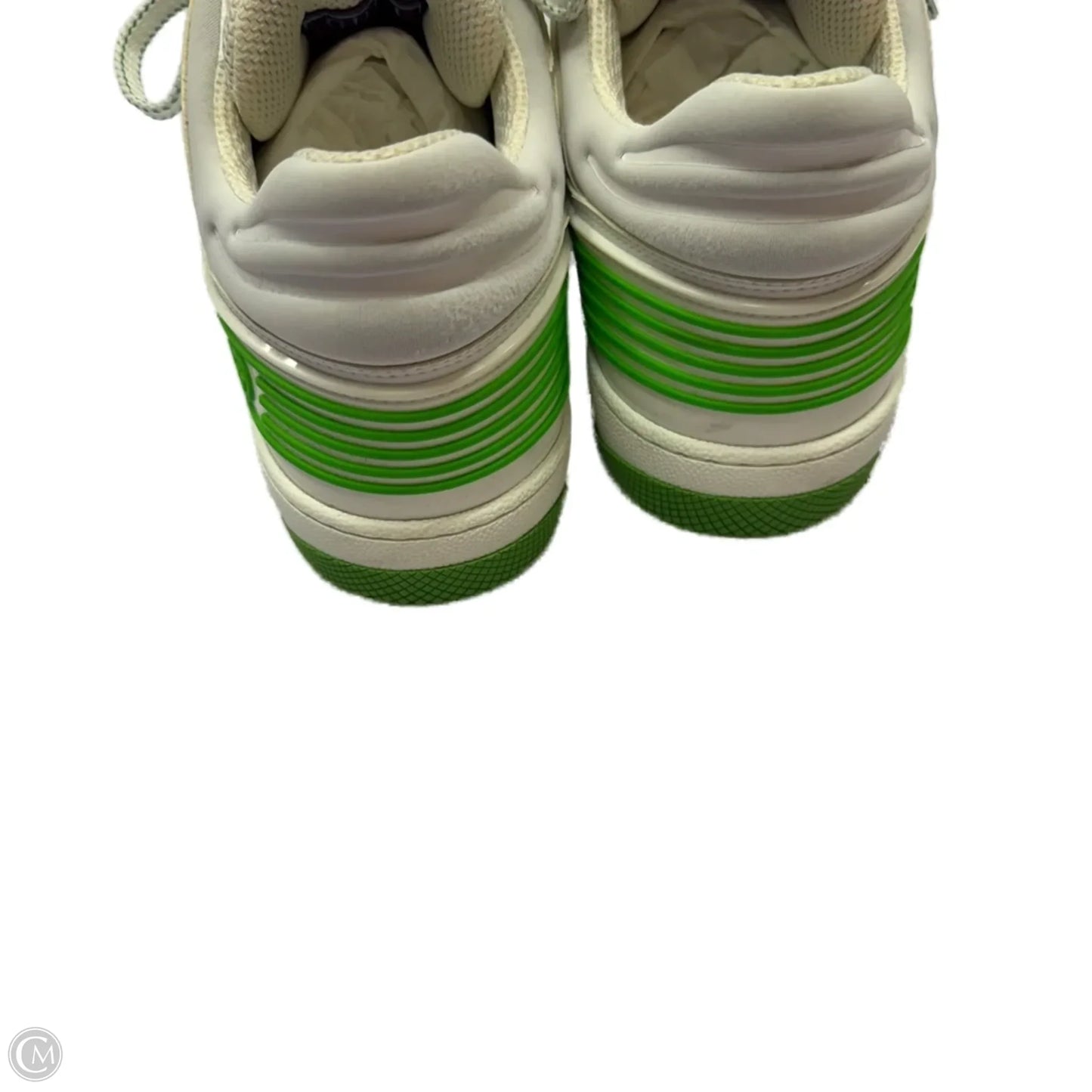 Shoes Luxury Designer By Gucci In Green & White, Size: 8