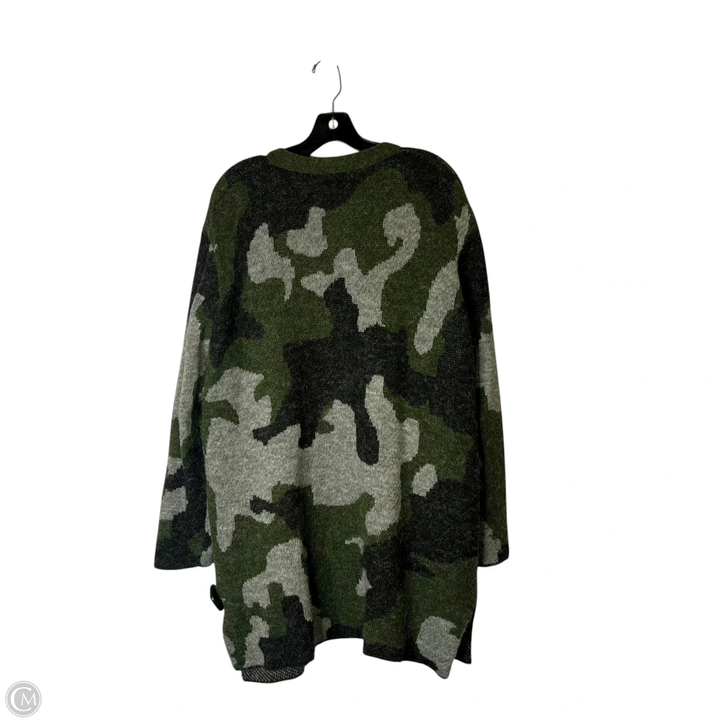 Sweater Cardigan By Clothes Mentor In Green, Size: L