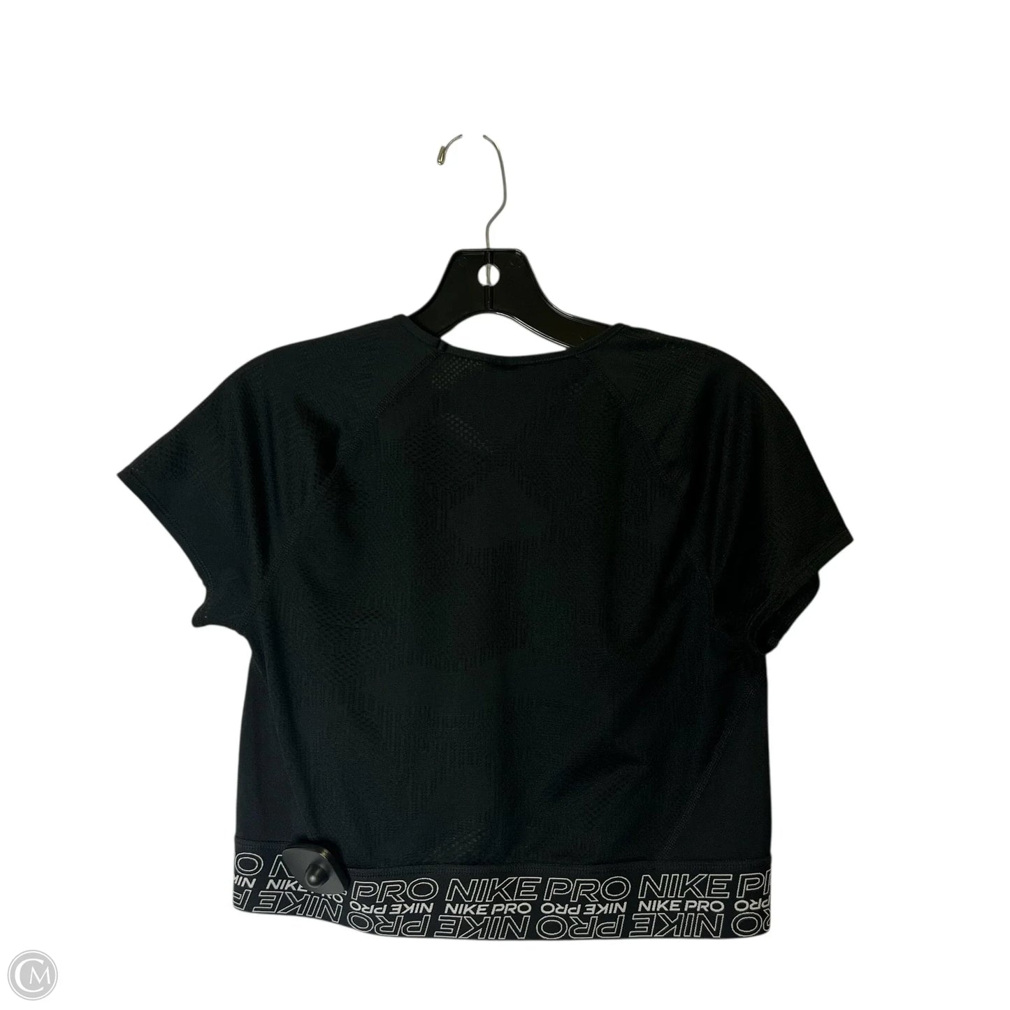 Athletic Top Short Sleeve By Nike Apparel In Black, Size: L