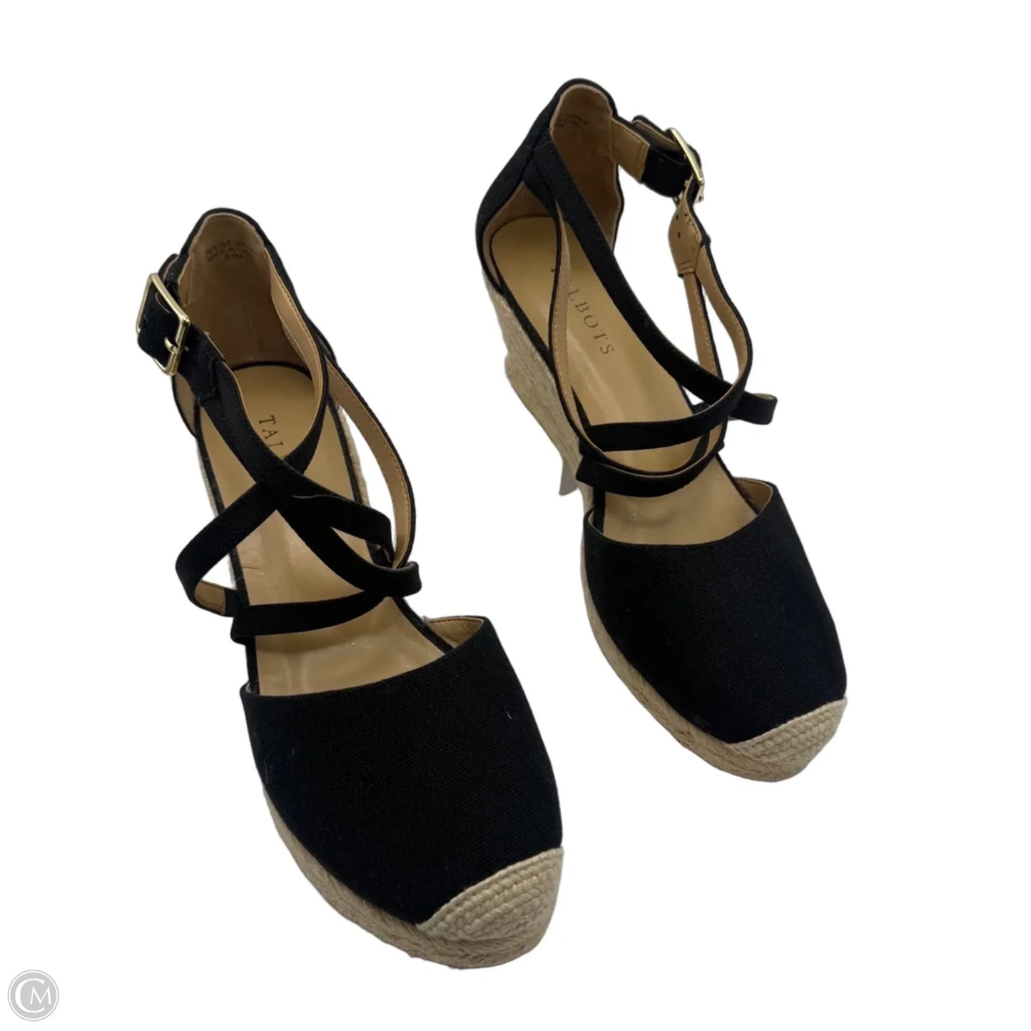 Shoes Heels Wedge By Talbots In Black, Size: 8.5