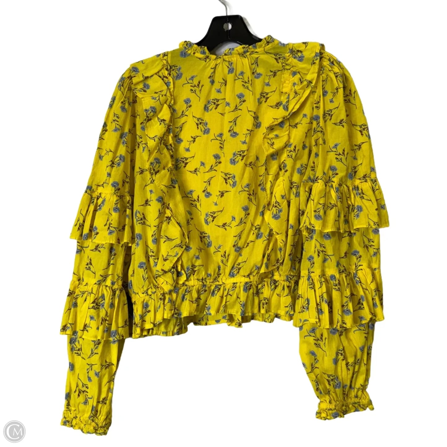 Top Long Sleeve By Clothes Mentor In Yellow, Size: L