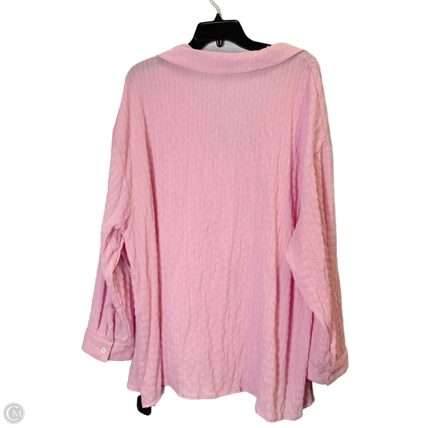 Top Long Sleeve By Shein In Pink, Size: 3x