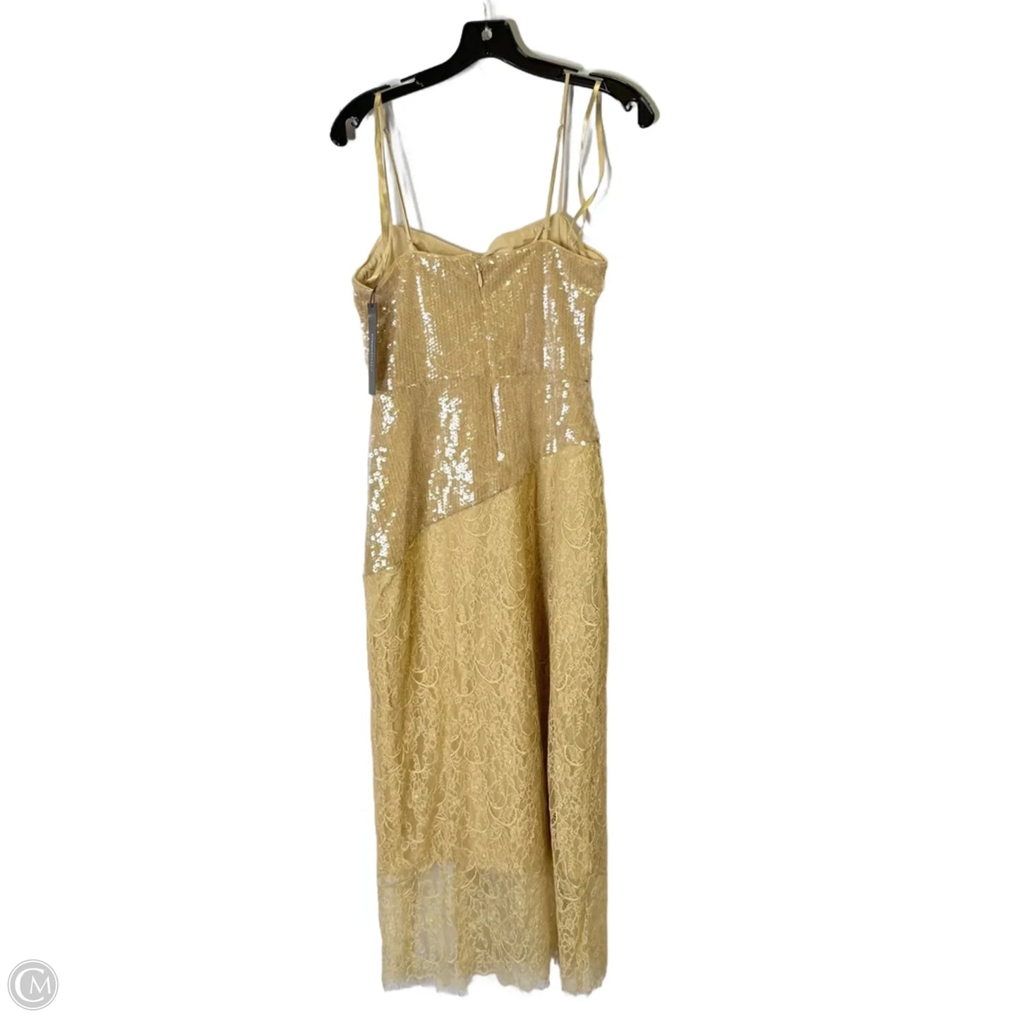 Dress Party Long By Bcbgmaxazria In Tan, Size: 6