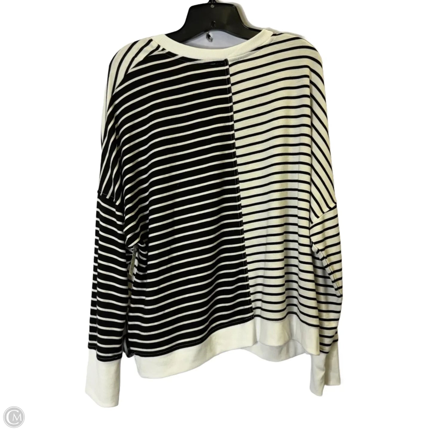 Top Long Sleeve Basic By Jane And Delancey In Striped Pattern, Size: Xl