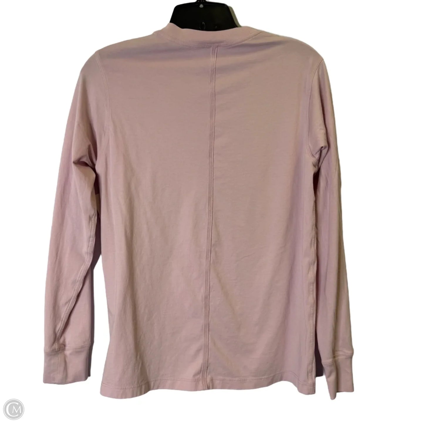 Athletic Top Long Sleeve Collar By Lululemon In Pink