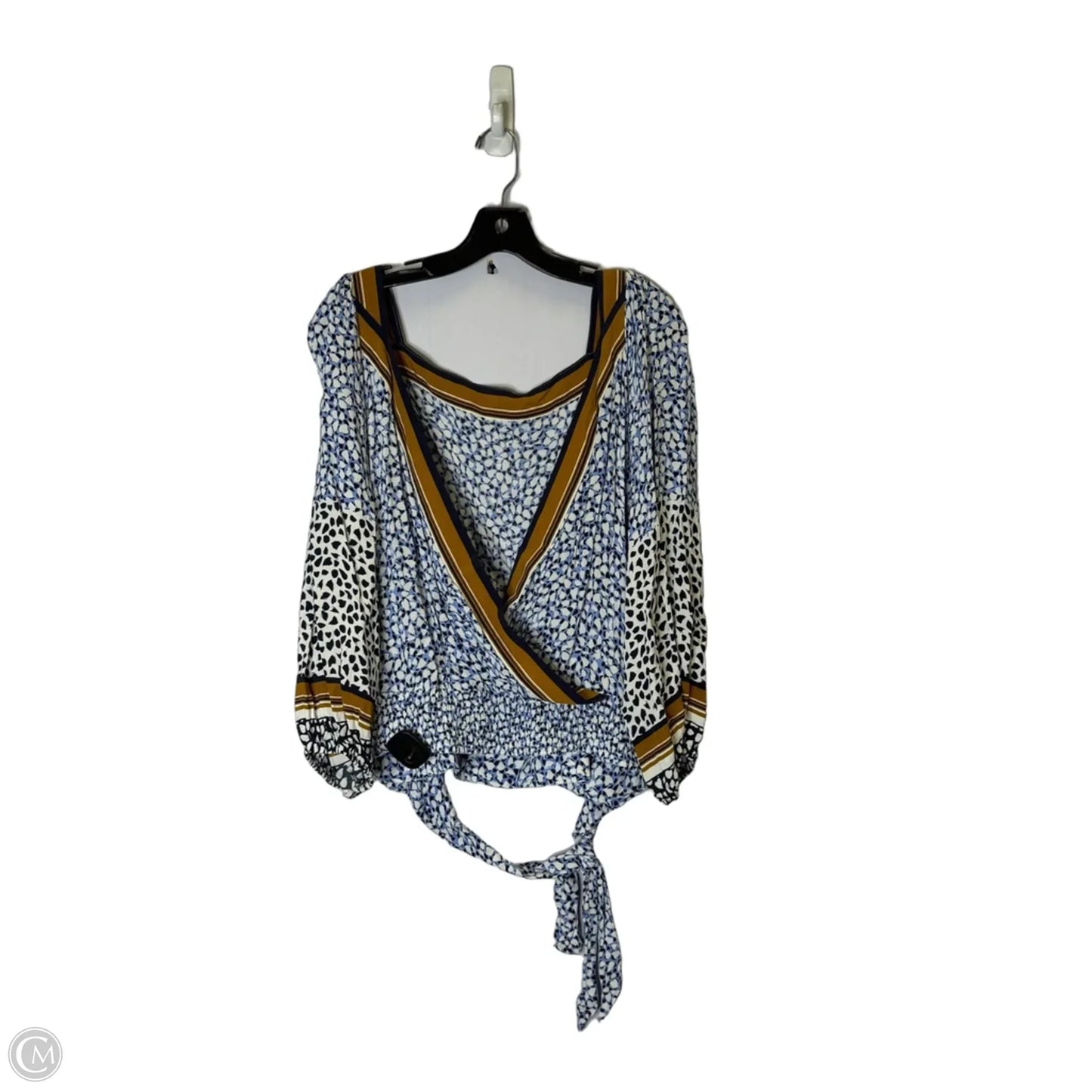 Blouse Short Sleeve By Maeve In Blue, Size: Xl