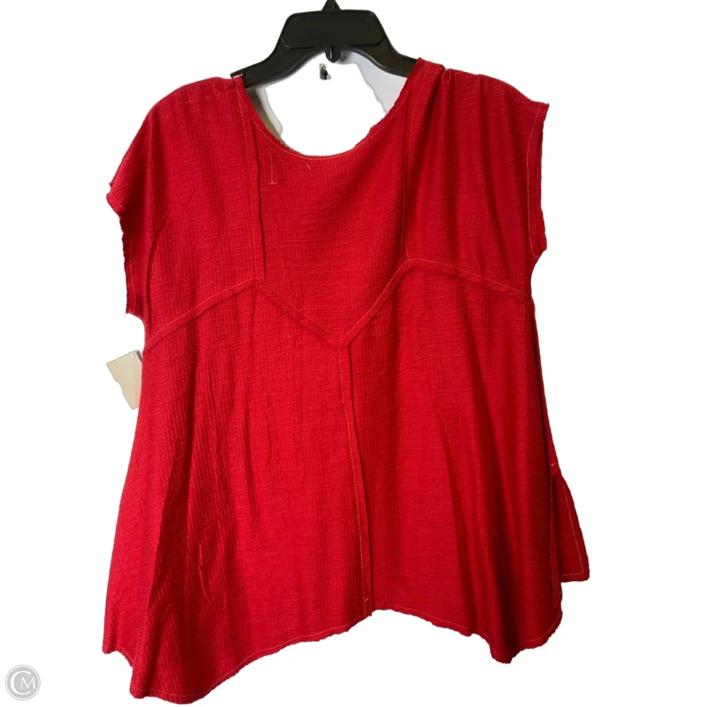 Top Short Sleeve By Max Studio In Red, Size: M