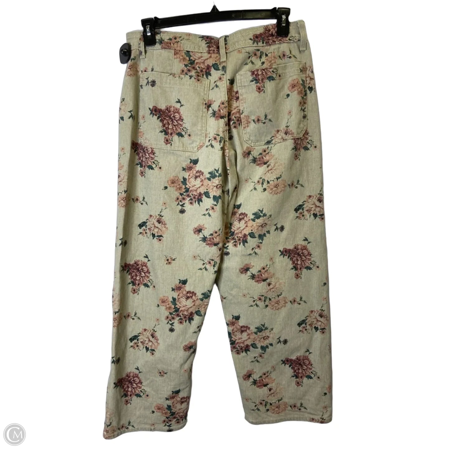 Jeans Straight By Universal Thread In Floral Print, Size: 12