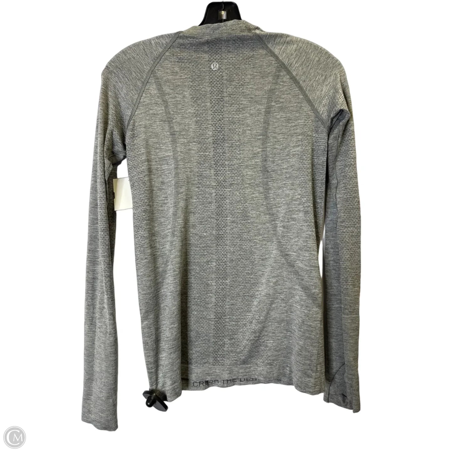Athletic Top Long Sleeve Collar By Lululemon In Grey, Size: 6
