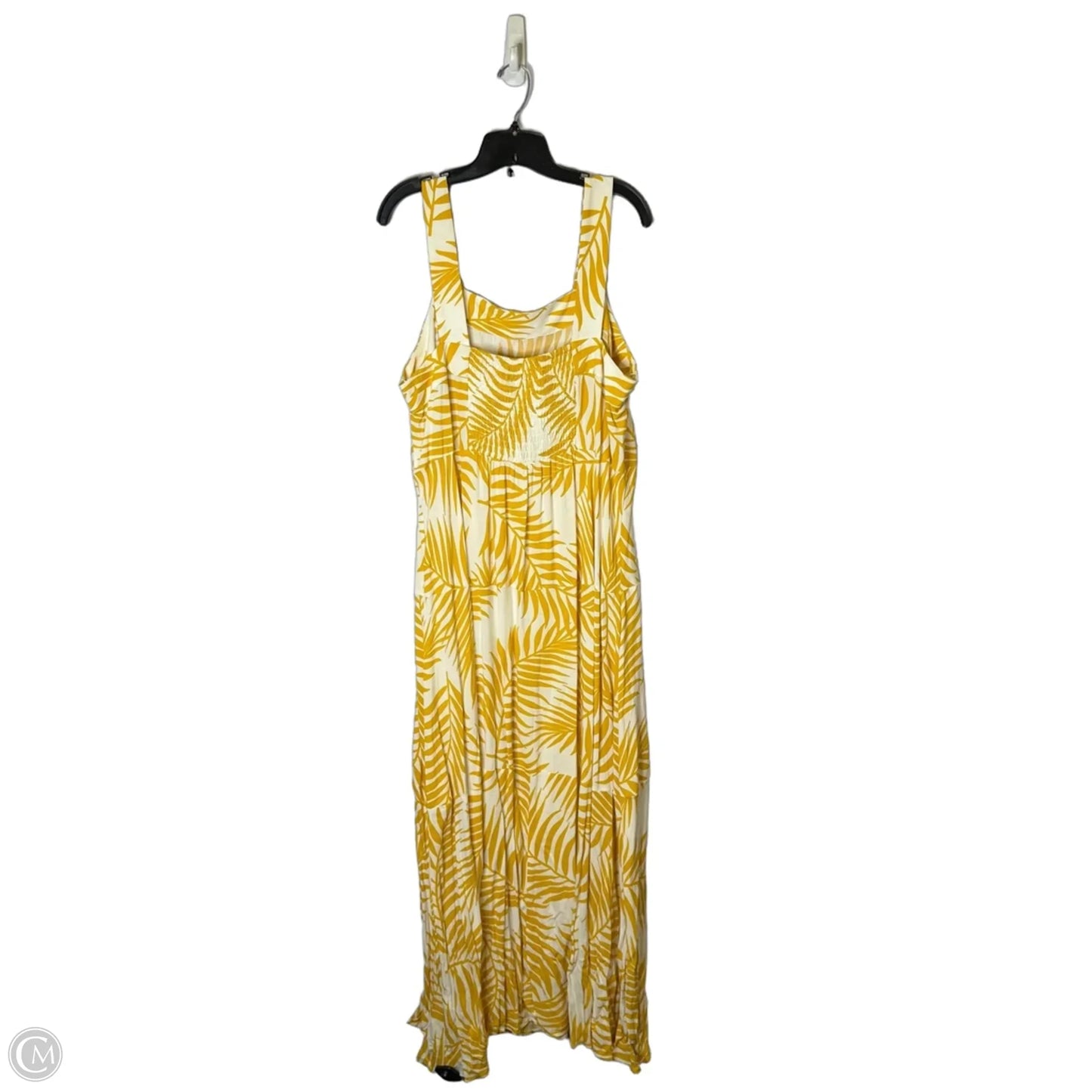 Dress Casual Maxi By Vince Camuto In Yellow, Size: 2x