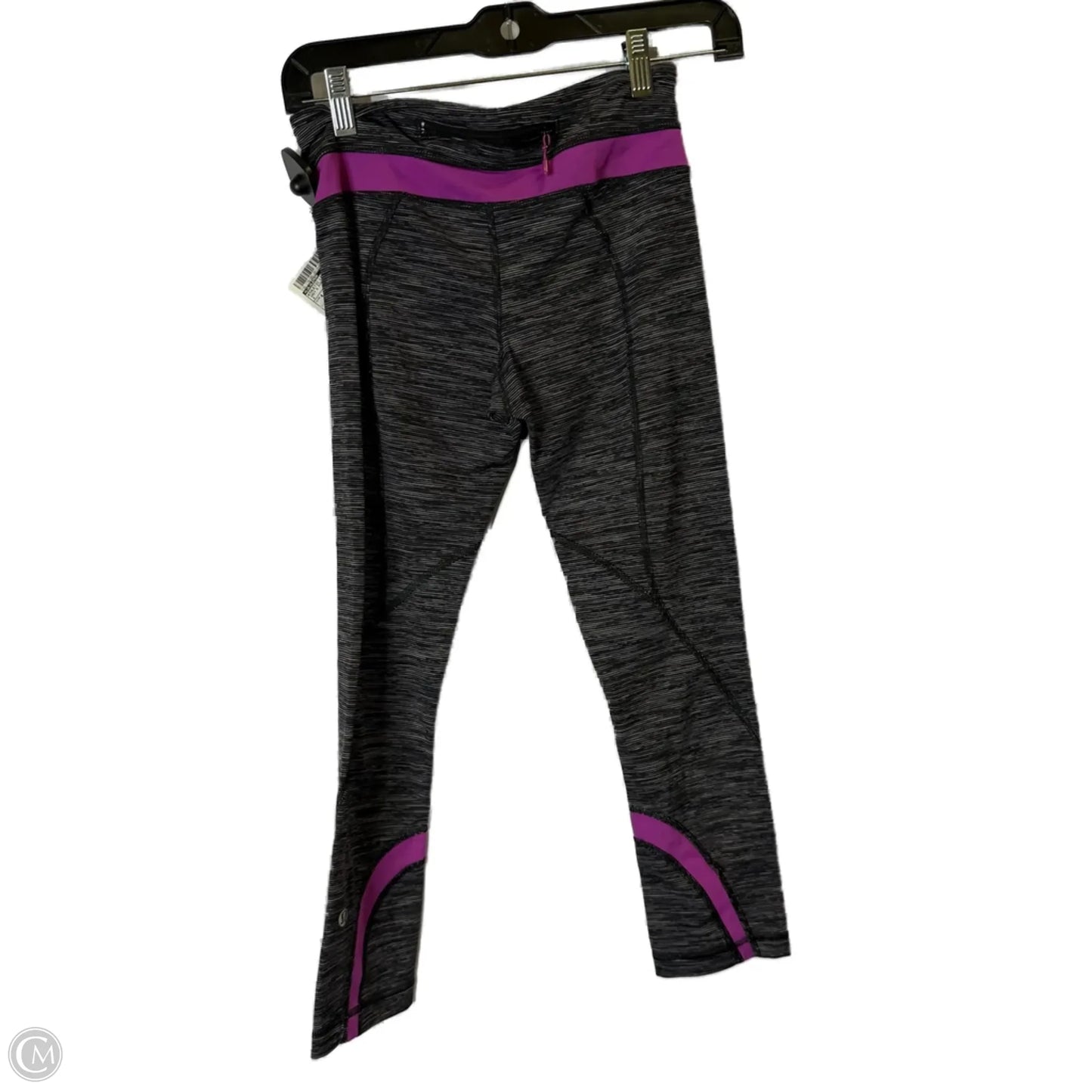 Athletic Leggings Capris By Lululemon In Grey & Purple, Size: 4