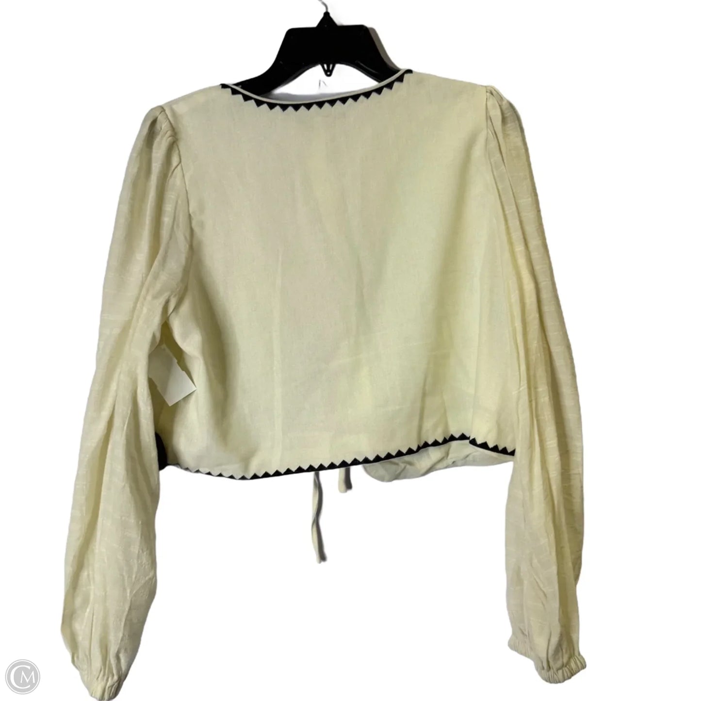 Top Long Sleeve By Shein In Cream, Size: M