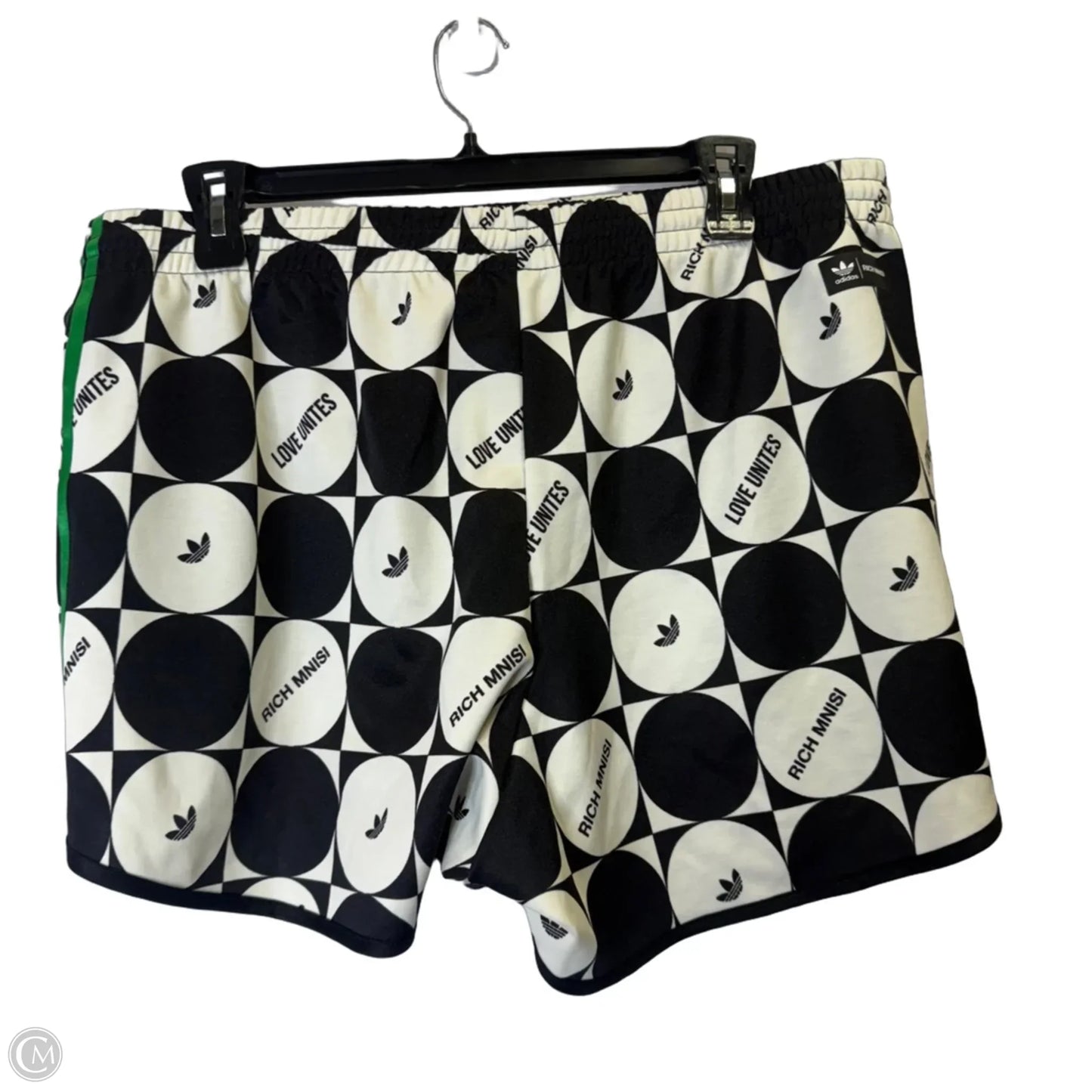 Athletic Shorts By Adidas In Black & Cream, Size: 2x