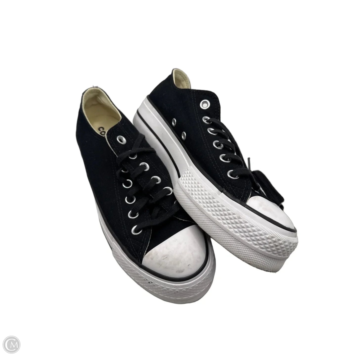 Shoes Sneakers Platform By Converse In Black & White, Size: 7.5