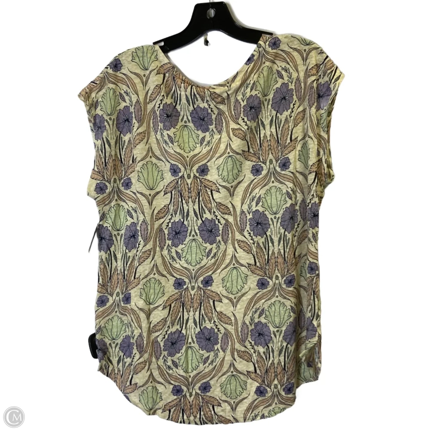 Top Short Sleeve By Rachel Zoe In Tan, Size: Xl