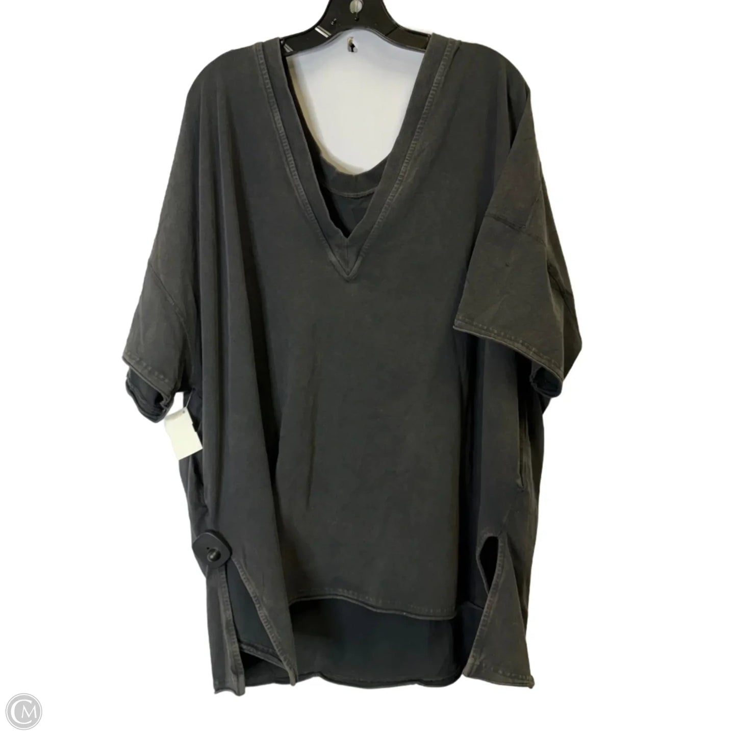 Athletic Top Short Sleeve By Free People In Grey, Size: Xl