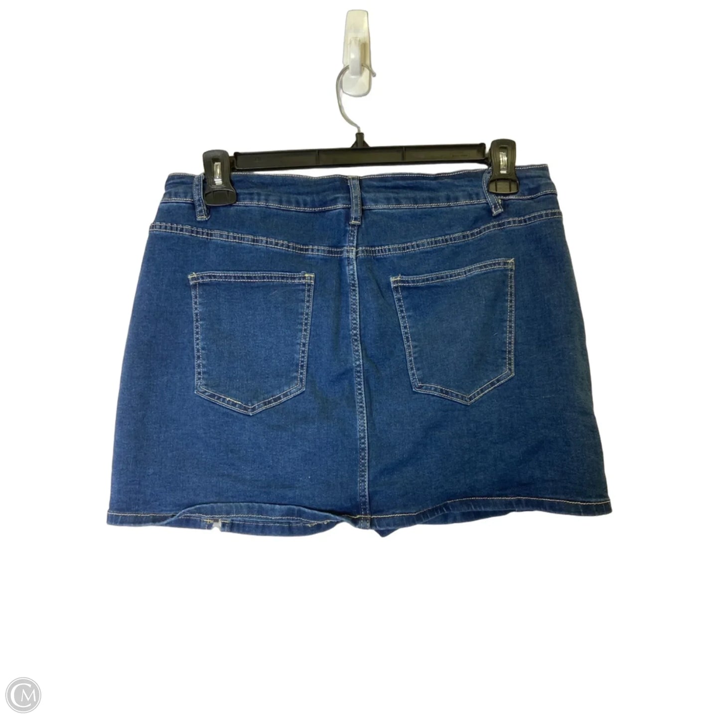 Skort By Clothes Mentor In Blue Denim, Size: Xl