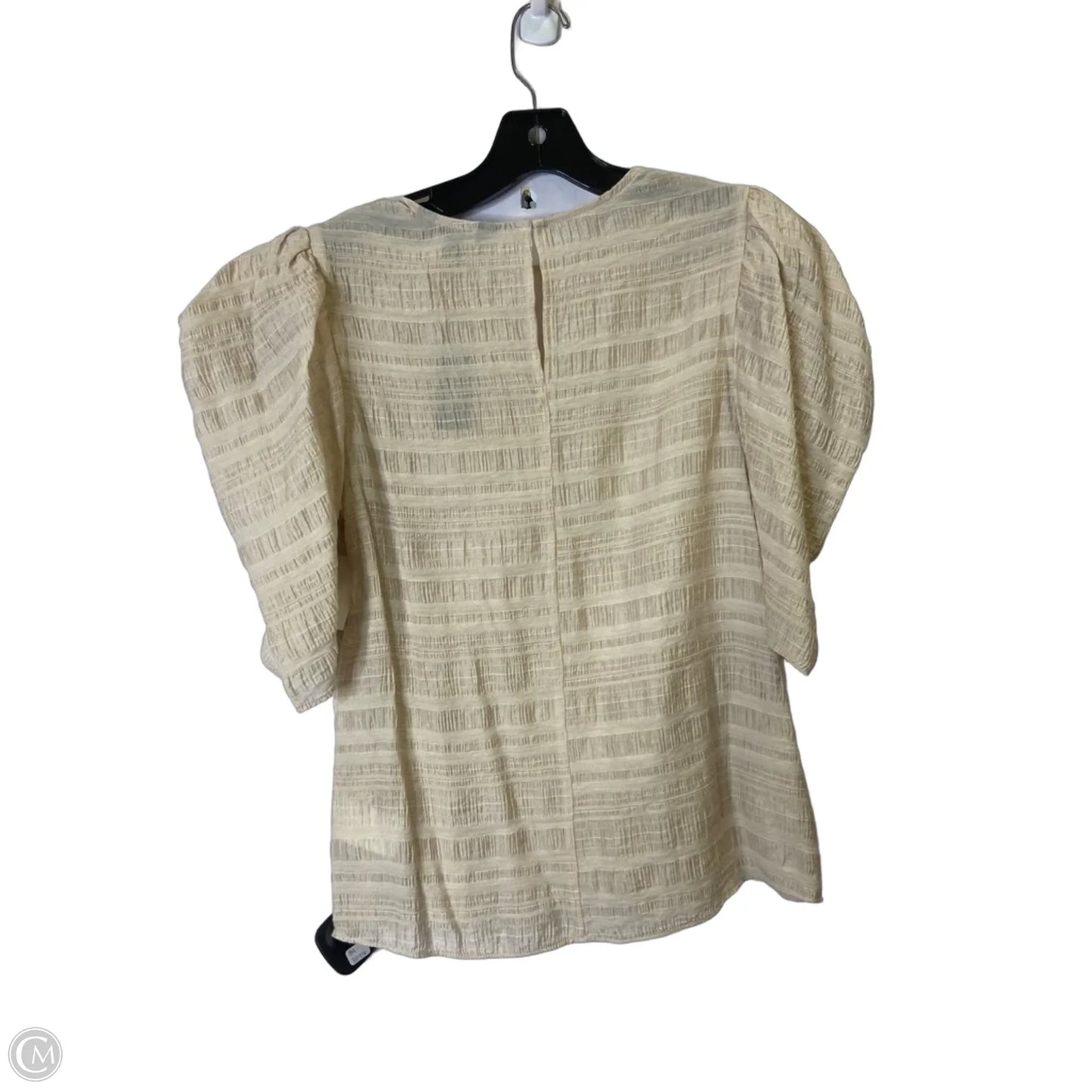 Top Short Sleeve By Express In Cream, Size: S